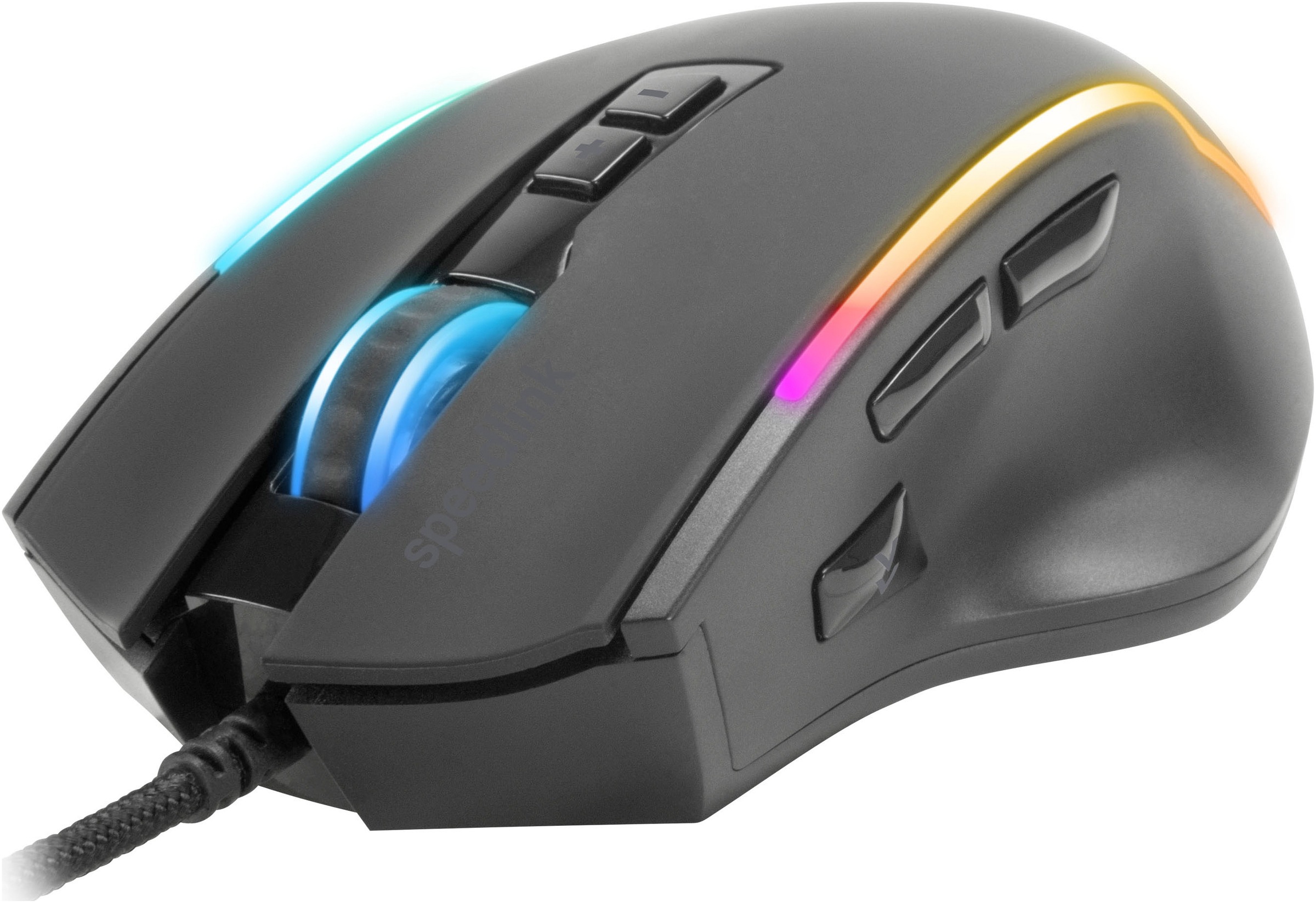 Speedlink Gaming-Maus »DECUS NX RGB Gamer Maus mit Kabel und 6 Tasten«, kabelgebunden, 12800dpi, Programmierbar, Dauerfeuer Taste, 1000Hz Pollingrate