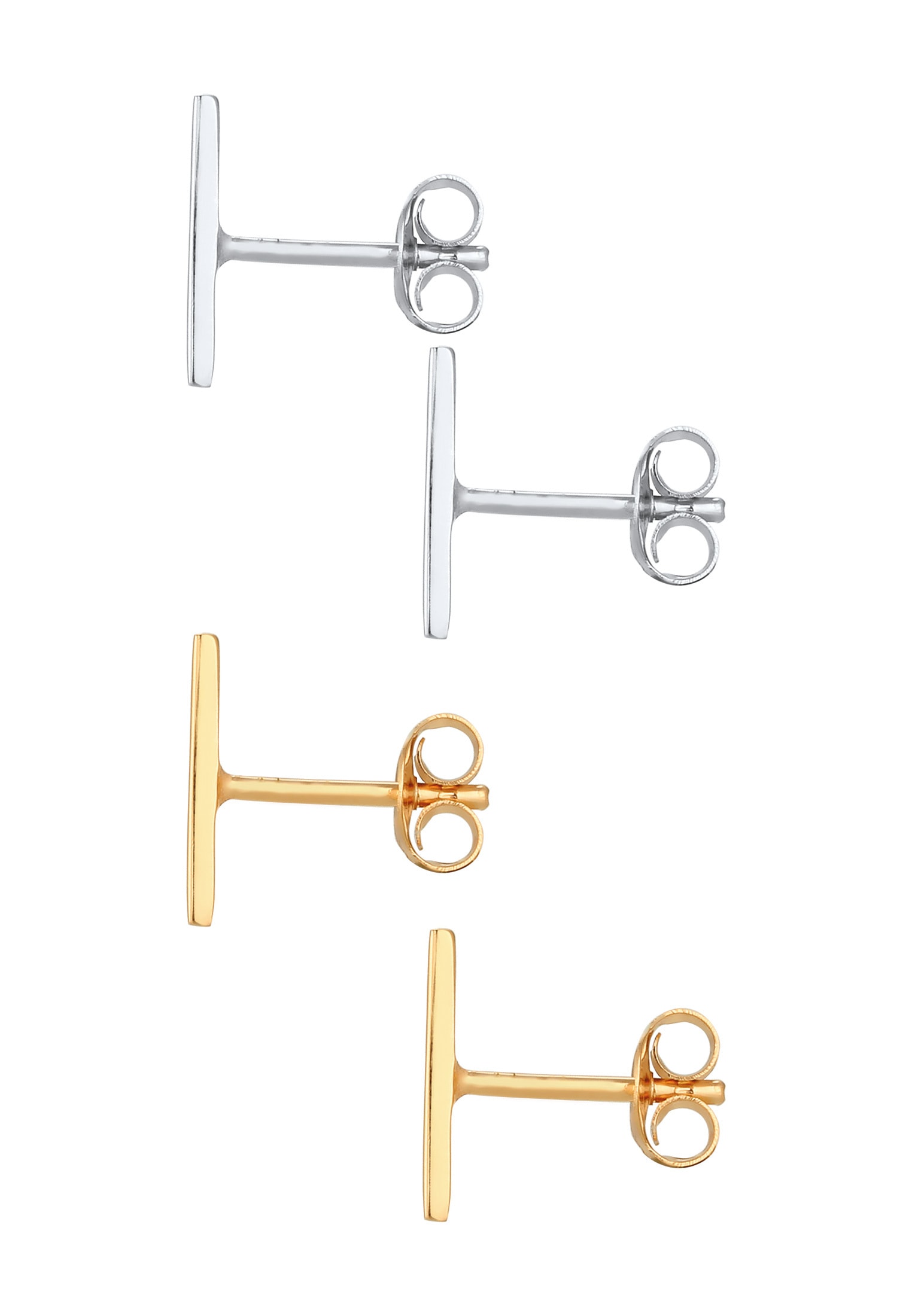 Elli Ohrring-Set »Ohrstecker Stab 2er Set 925 Sterling Silber Bicolor«