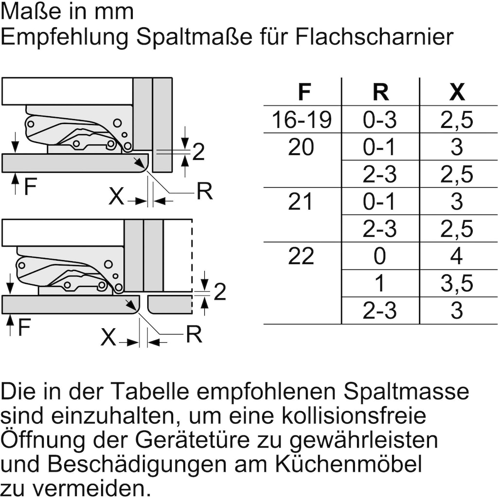 SIEMENS Einbaugefrierschrank »GI21VADD0«, iQ500, 87,4 cm hoch, 55,8 cm breit