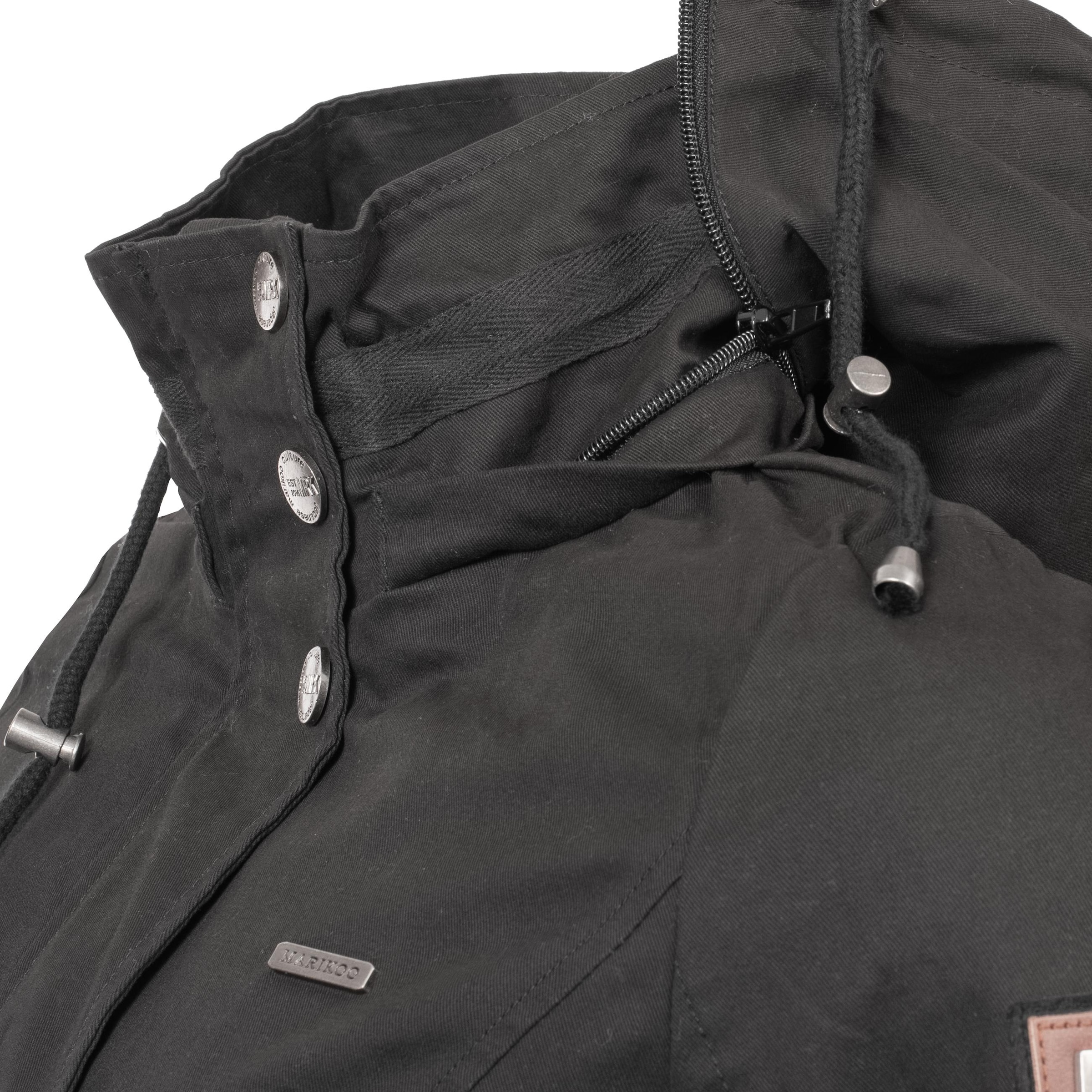 Marikoo Outdoorjacke »Nyokoo«, mit Kapuze, modische Baumwoll Übergangsjacke mit großer Kapuze