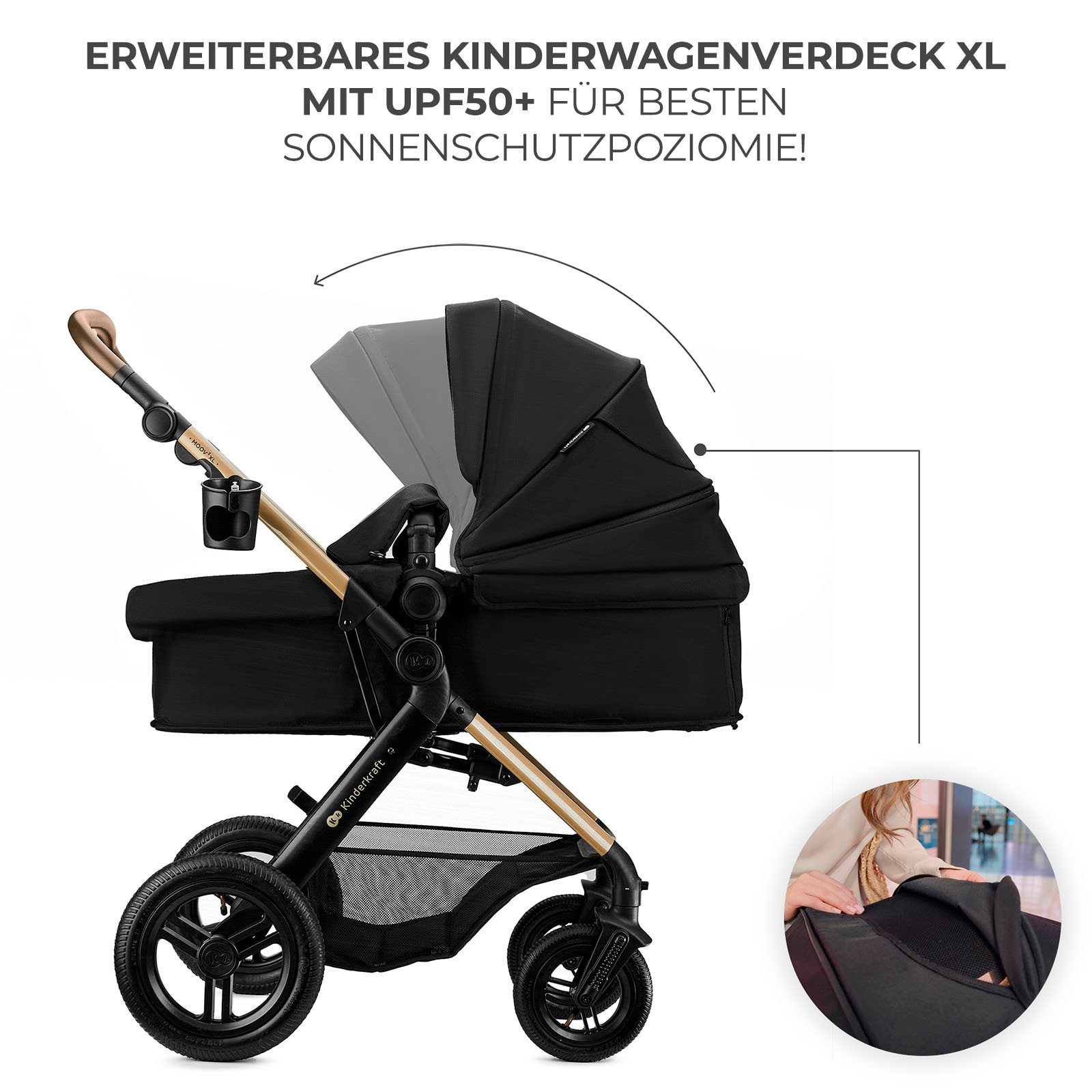 Kinderkraft Kombi-Kinderwagen »MOOV 2 XL«, 27 kg, mit Luftreifen