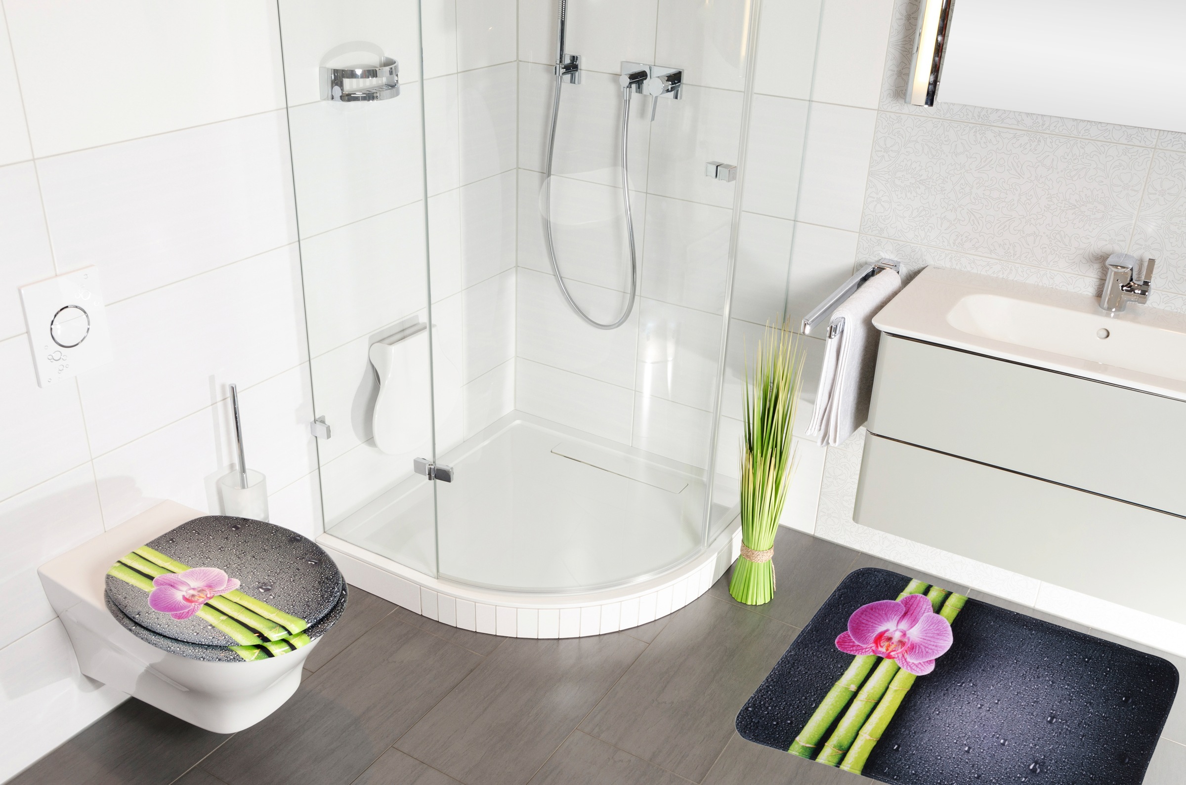 Sanilo Badaccessoire-Set "Asia" bestehend aus WC-Sitz, Badteppich und Wasch günstig online kaufen