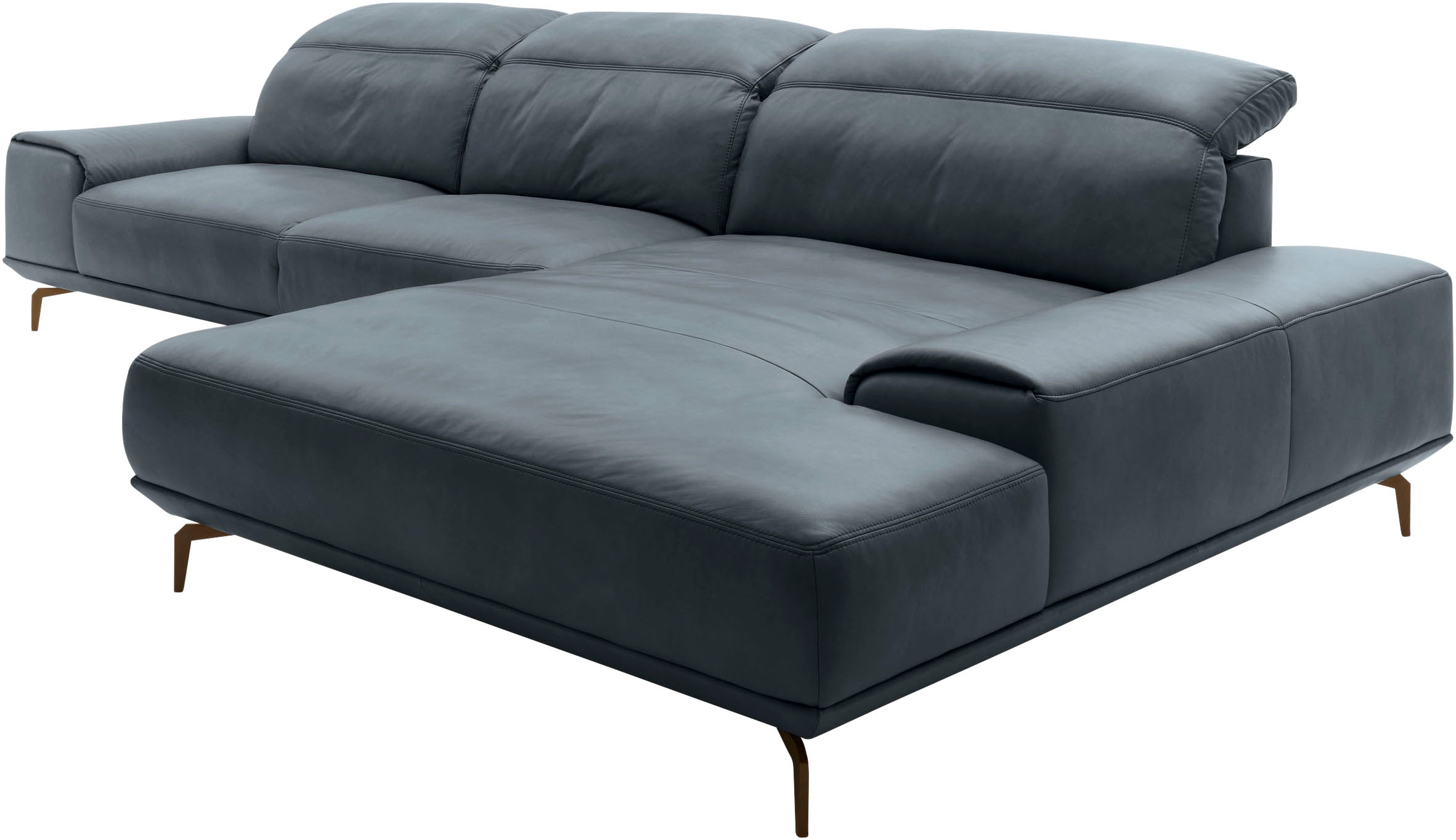 Musterring Wohnlandschaft »MR 2490«, Bronze-Fuß, Sitzhöhe 48cm, wahlweise mit Funktionen, Maße 342 x 207 cm