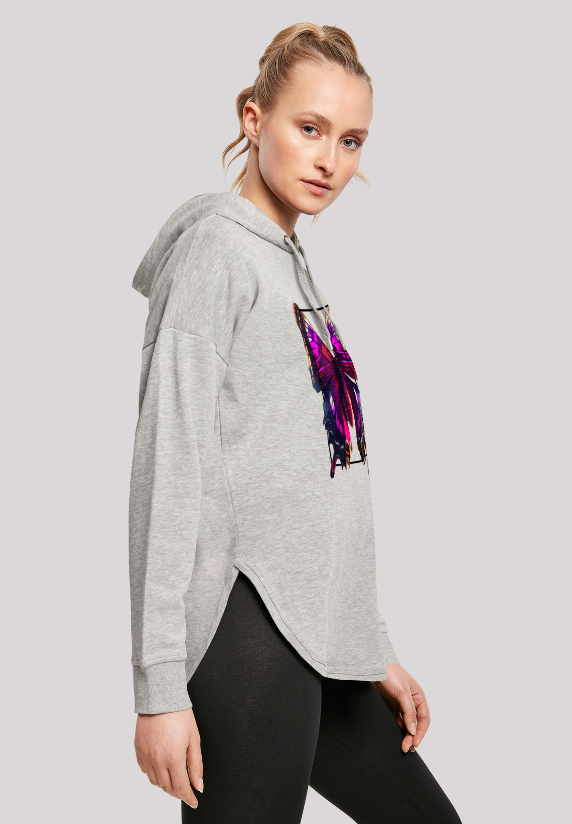 F4NT4STIC Kapuzenpullover »Pink Schmetterling OVERSIZE TEE«, Print