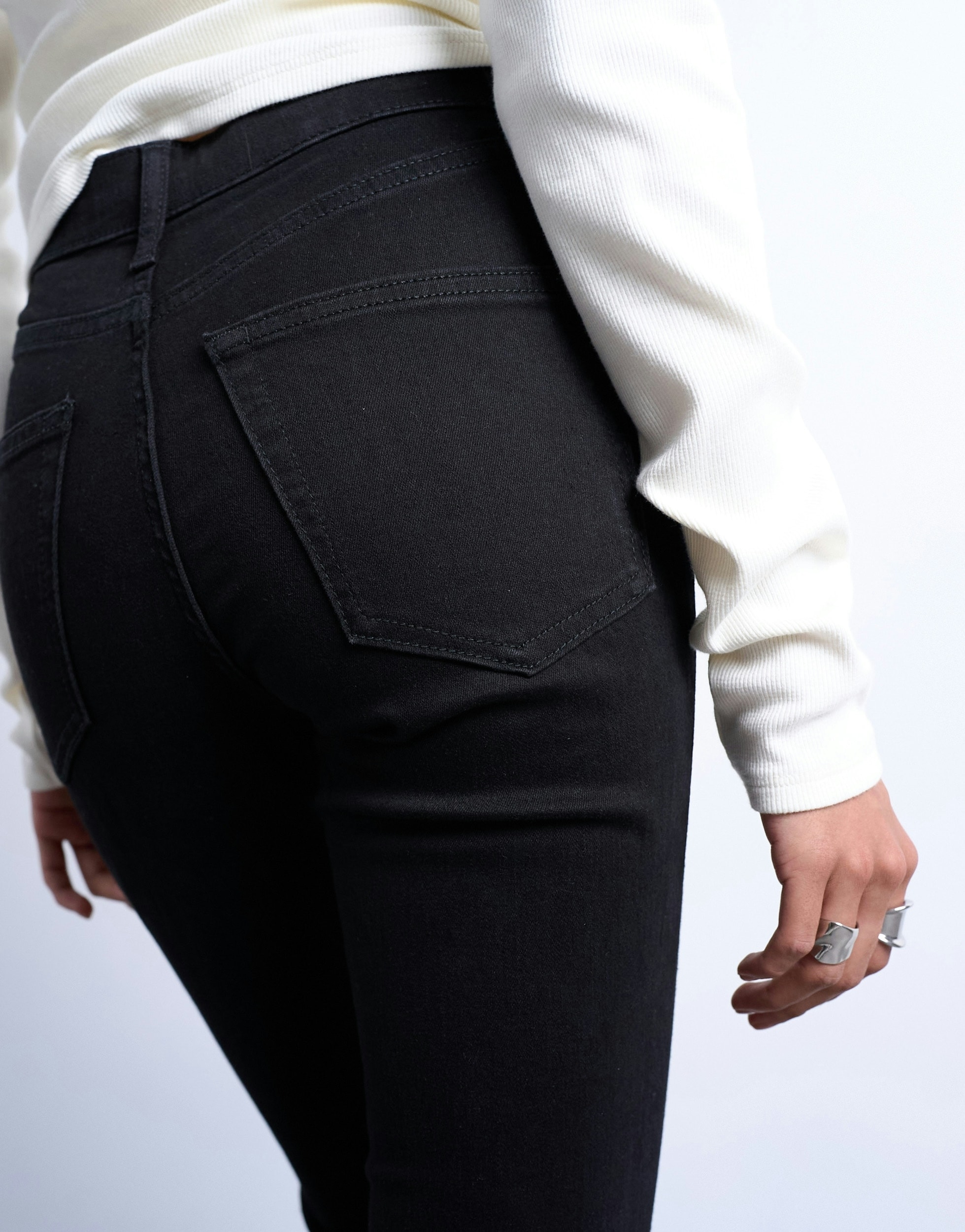 TOPSHOP Bootcut-Jeans »TSJAMIE HR FLARE DNM JEANS BL NOOS« Baumwollmischung, bootcut fit