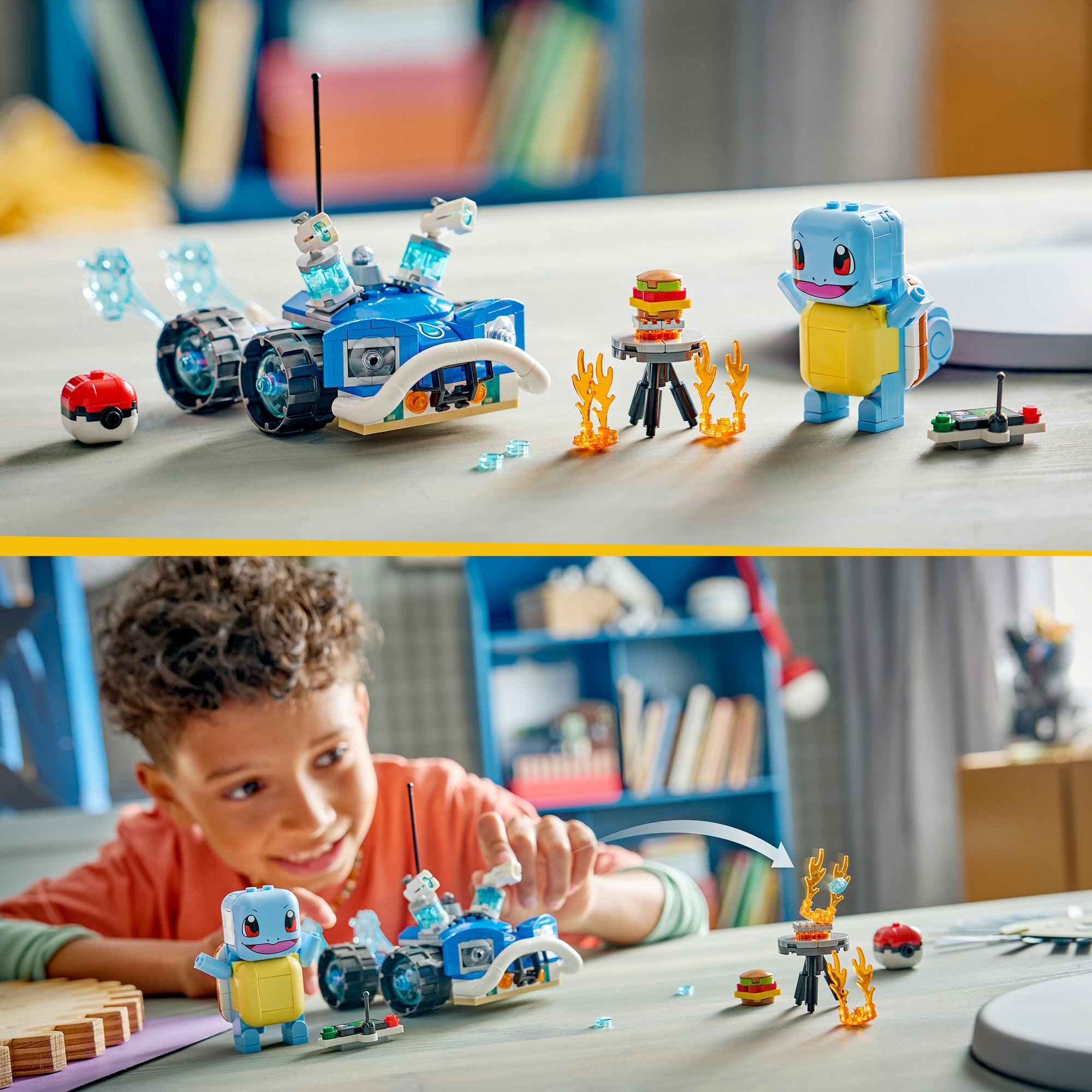 LEGO® Konstruktionsspielsteine »SMART Play: Trainer-Buggyabenteuer mit Schiggy (72156), LEGO Pokémon« Mit SMART Brick kombatibel (nicht enthalten)