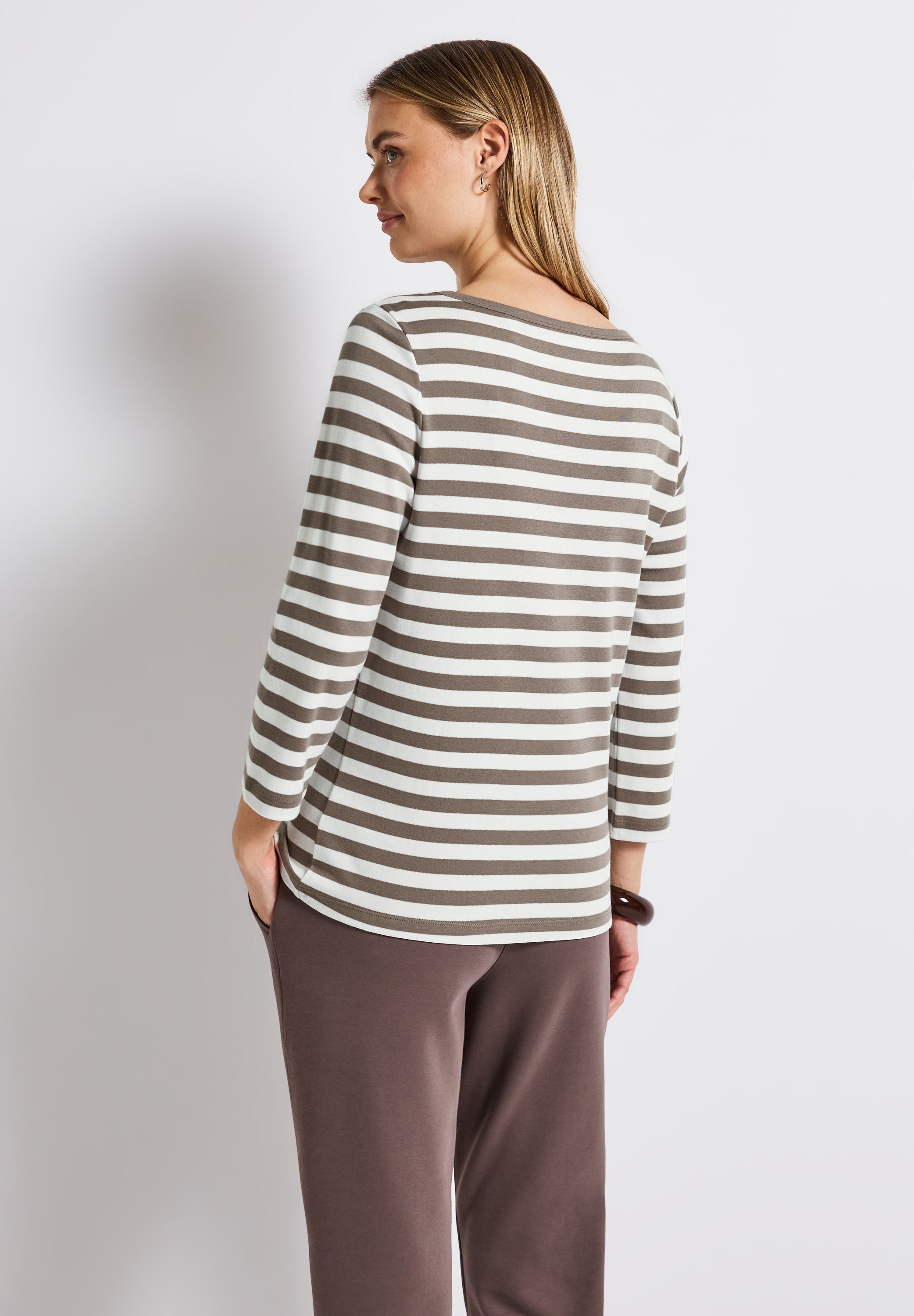 STREET ONE Rundhalsshirt, aus reiner Baumwolle