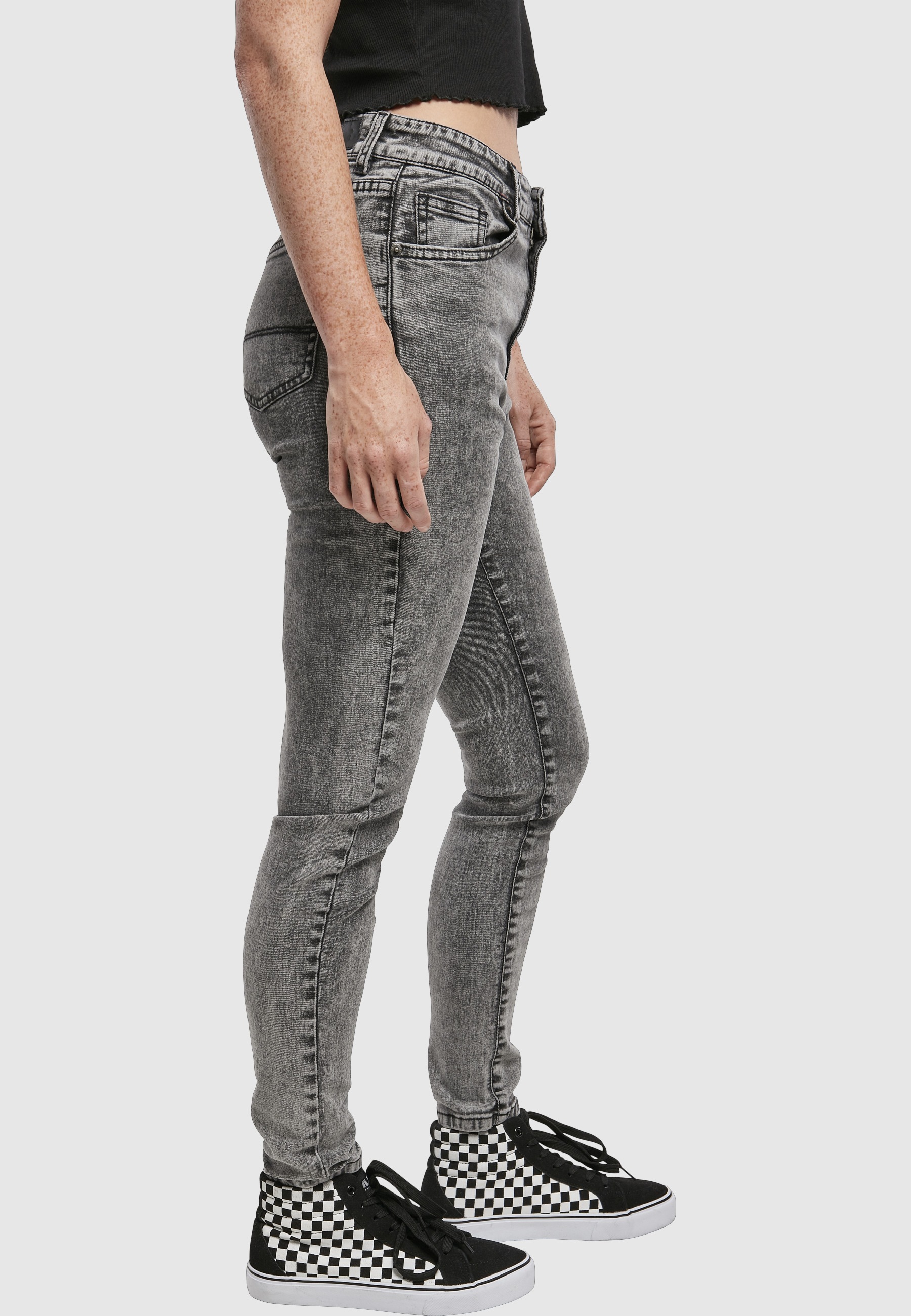 URBAN CLASSICS Bequeme Jeans »Urban Classics Damen Ladies High Waist Skinny Jeans« 1 Stk.