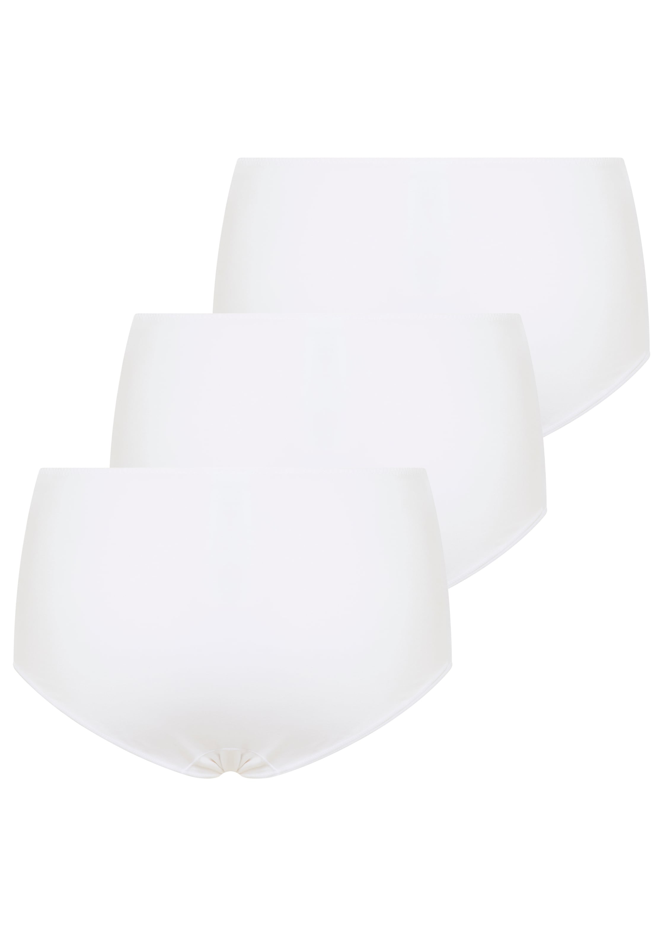 YSABEL MORA Maxislip »BASIC COLLECTION COTTON WITH LACE« 3er Pack,  mit romantischem Touch durch Spitzen-Applikationen