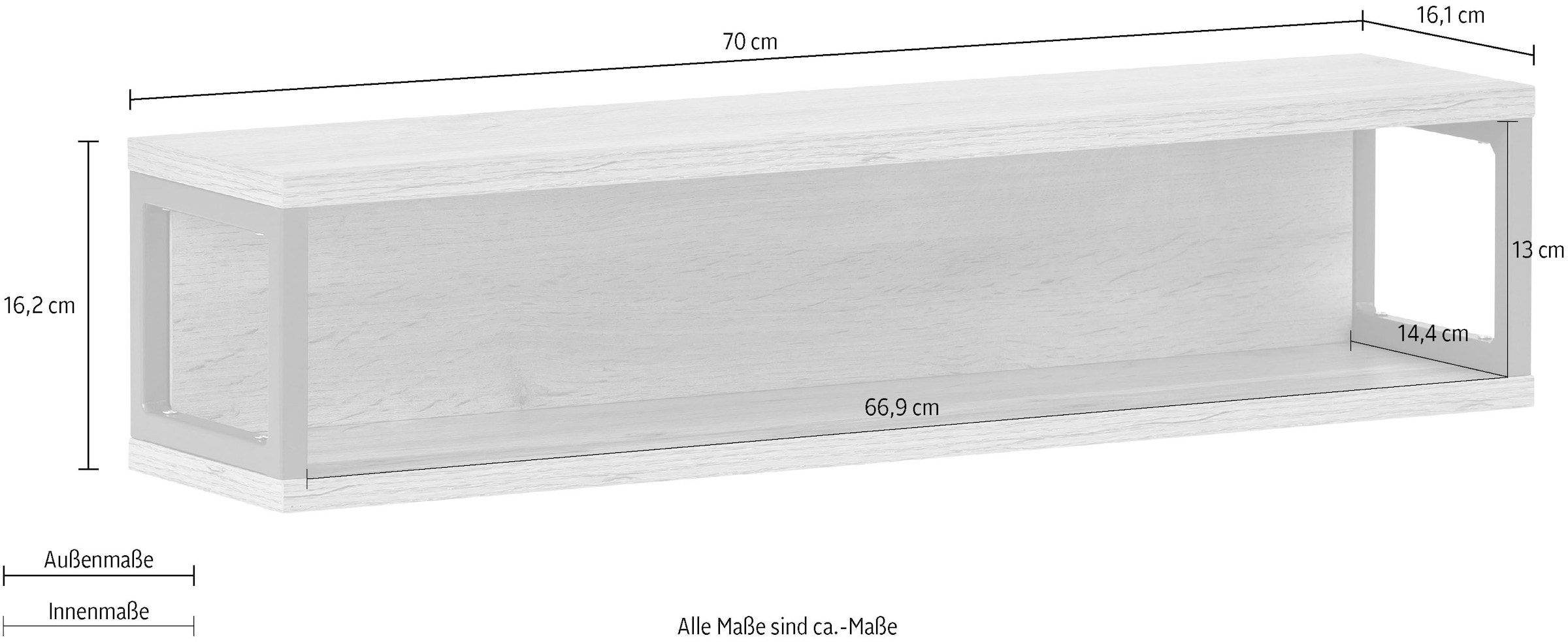 Schildmeyer Wandregal »Limmo«