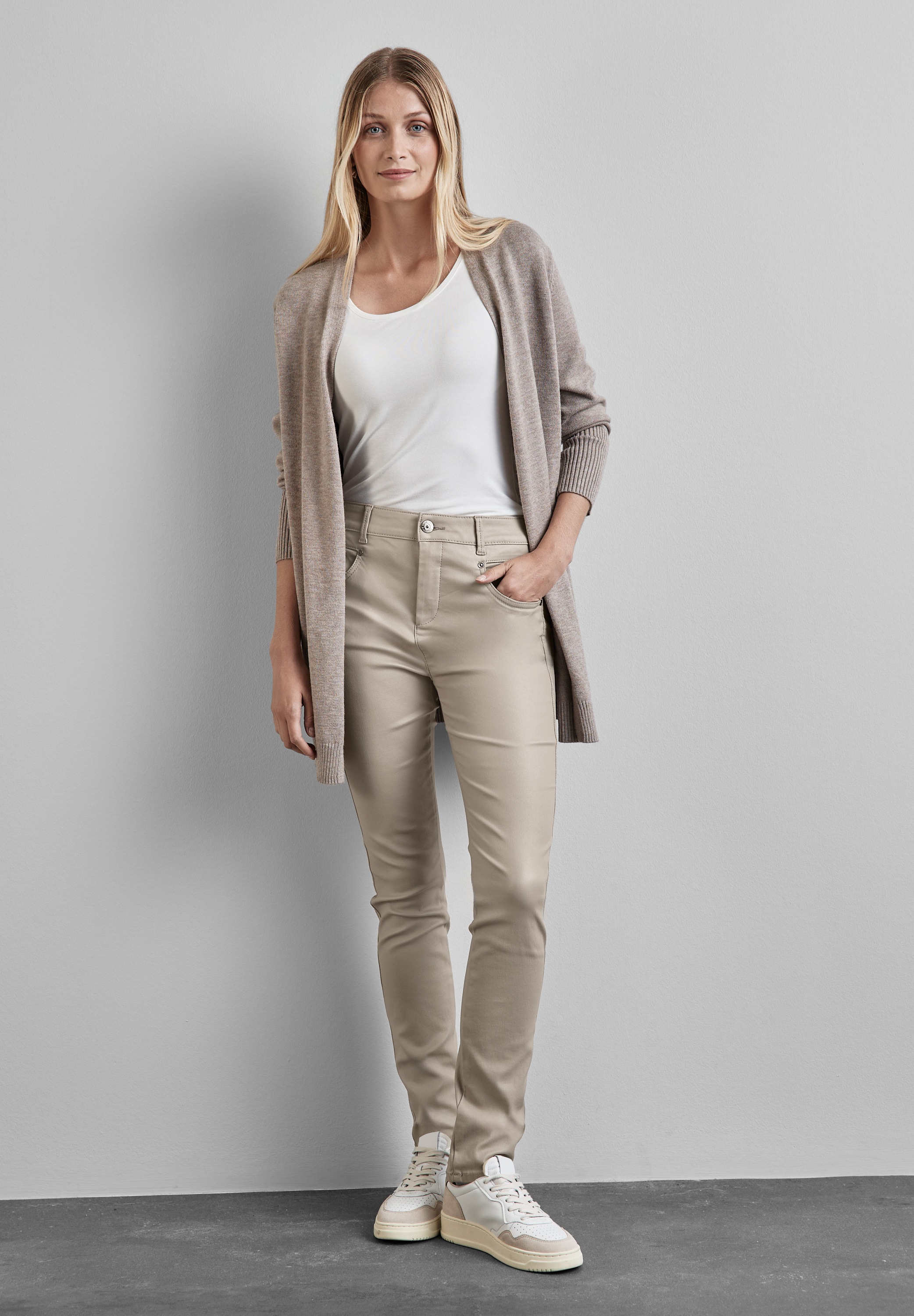 STREET ONE Lederimitathose, High Waist