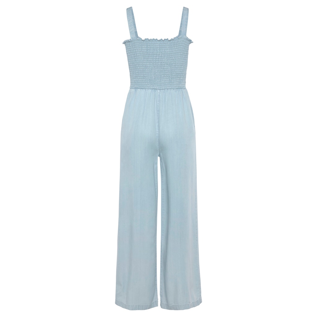 s.Oliver Overall, aus Lyocell ins Jeans-Optik, sommerlicher Jumpsuit mit Taschen