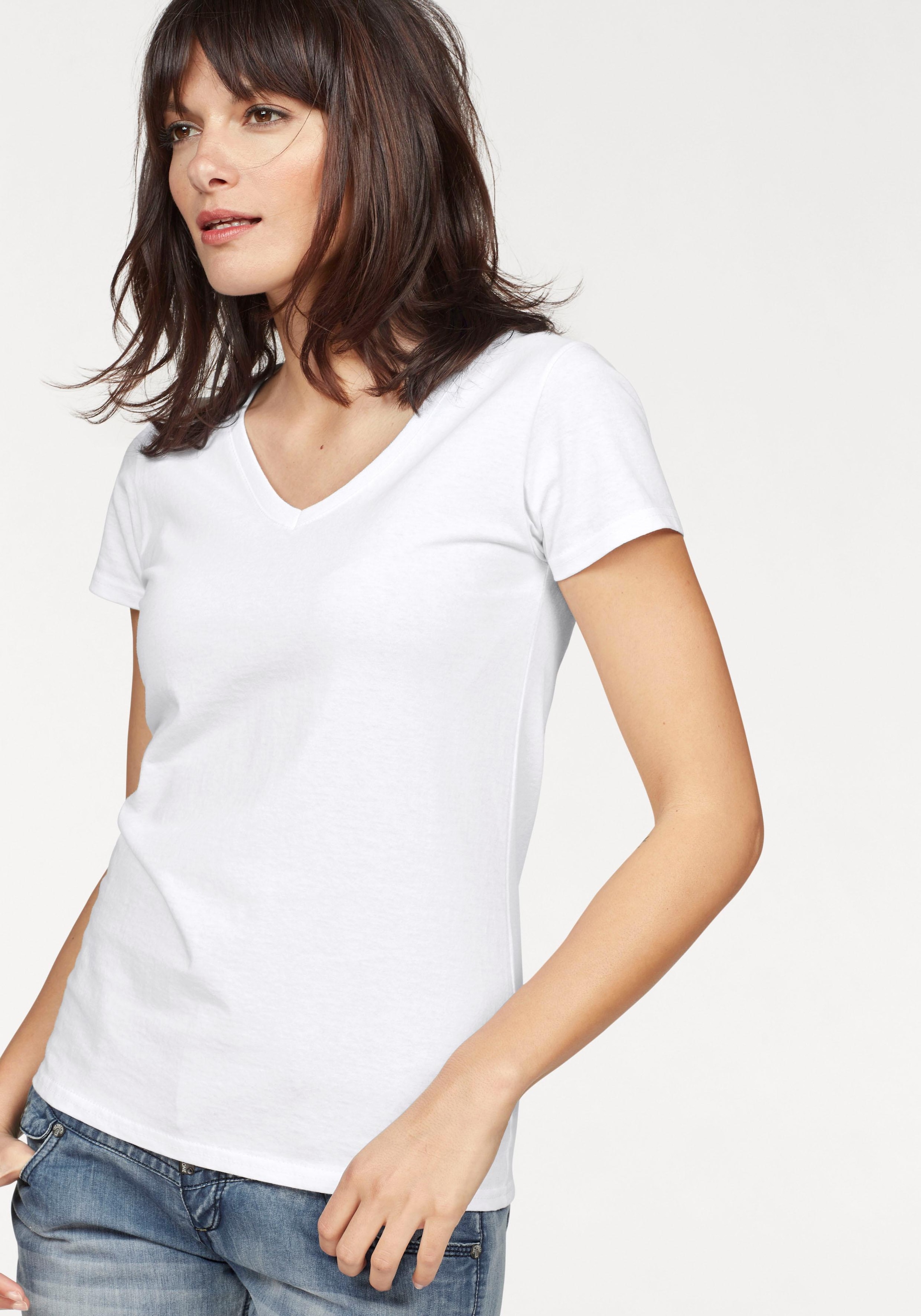 Fruit of the Loom V-Shirt "Lady-Fit Valueweight V-Neck" günstig online kaufen