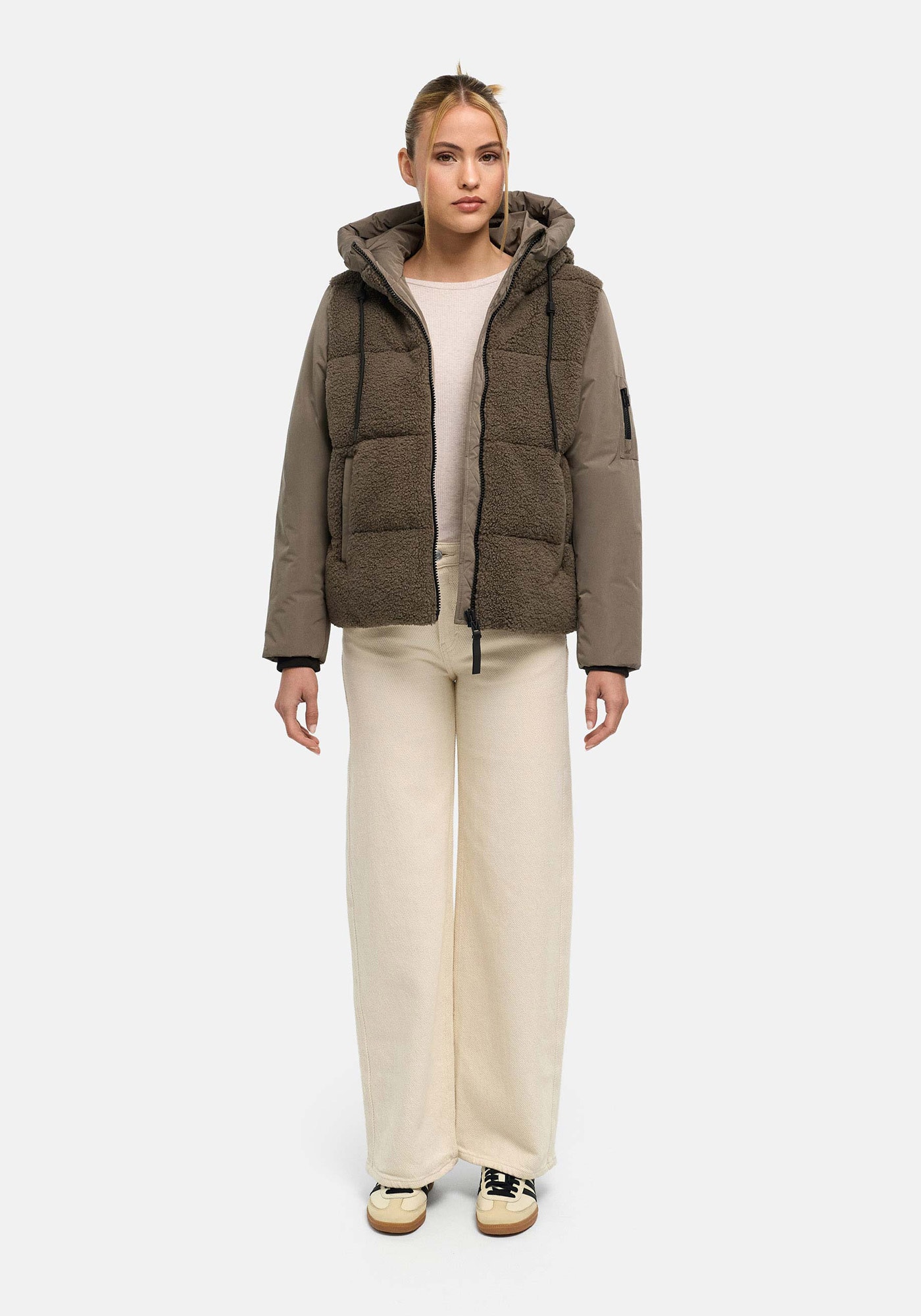 Marikoo "Elidee" mit Kapuze Winterjacke mit Kapuze und praktischen Reißverschlusstaschen
