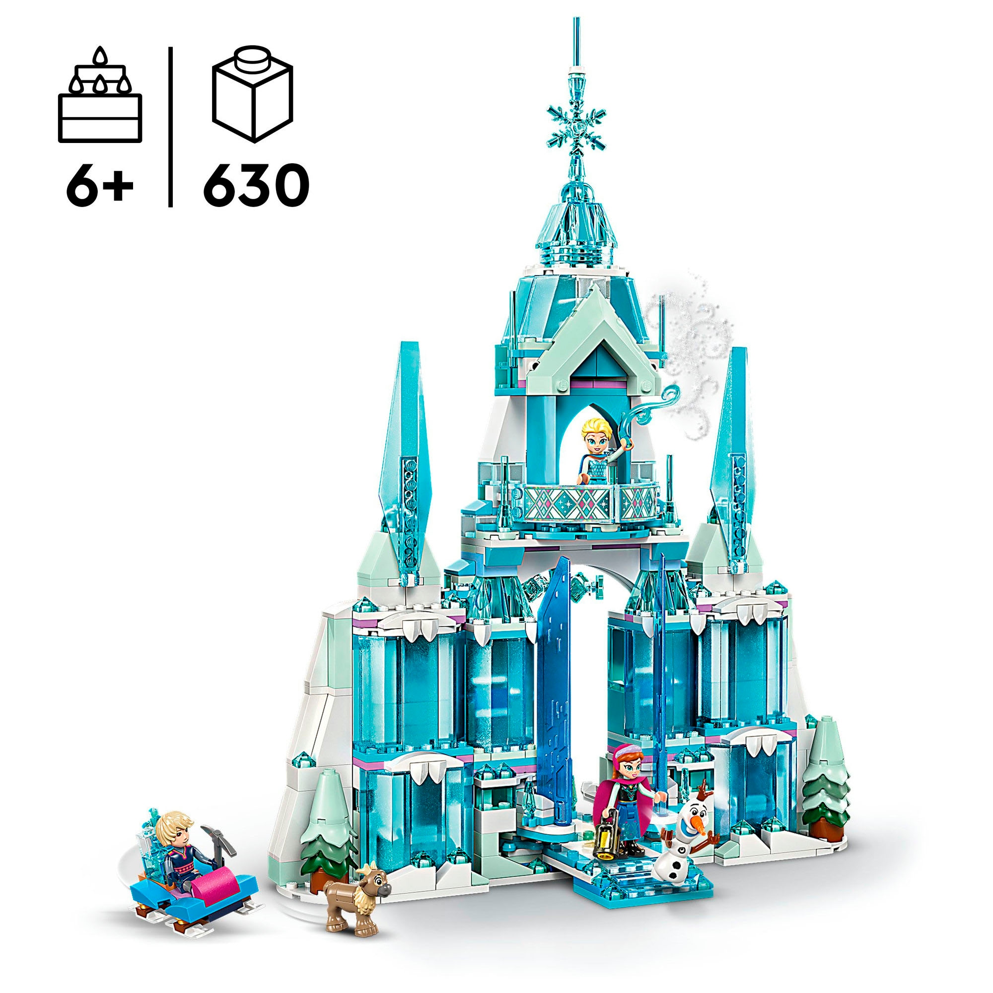 LEGO® Konstruktionsspielsteine »Elsas Winterpalast (43244), LEGO Disney Princess«, (630 St.), Made in Europe