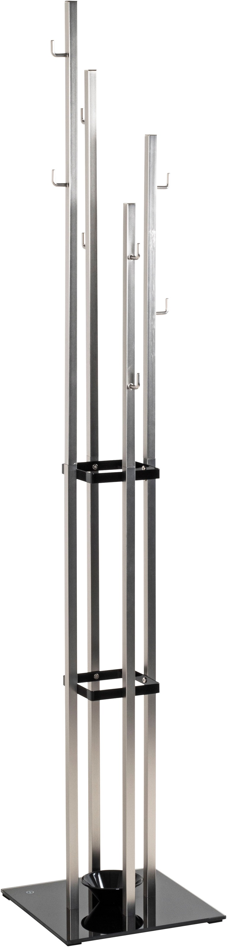 HAKU Garderobenständer »Kleiderständer, Standgarderobe« quadratisch - aus Metall Silber - B/T/H 35/35/182 cm