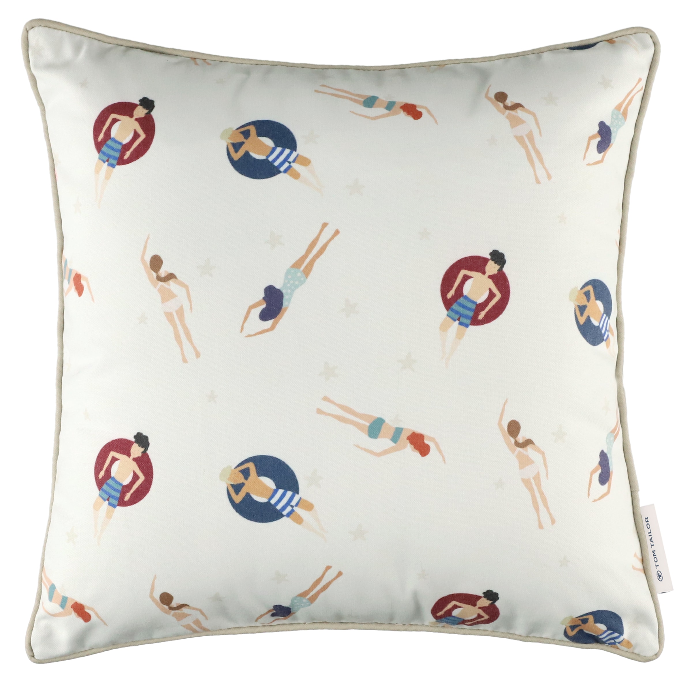 TOM TAILOR HOME Kissenbezug "Swim" maritimes Dessin
