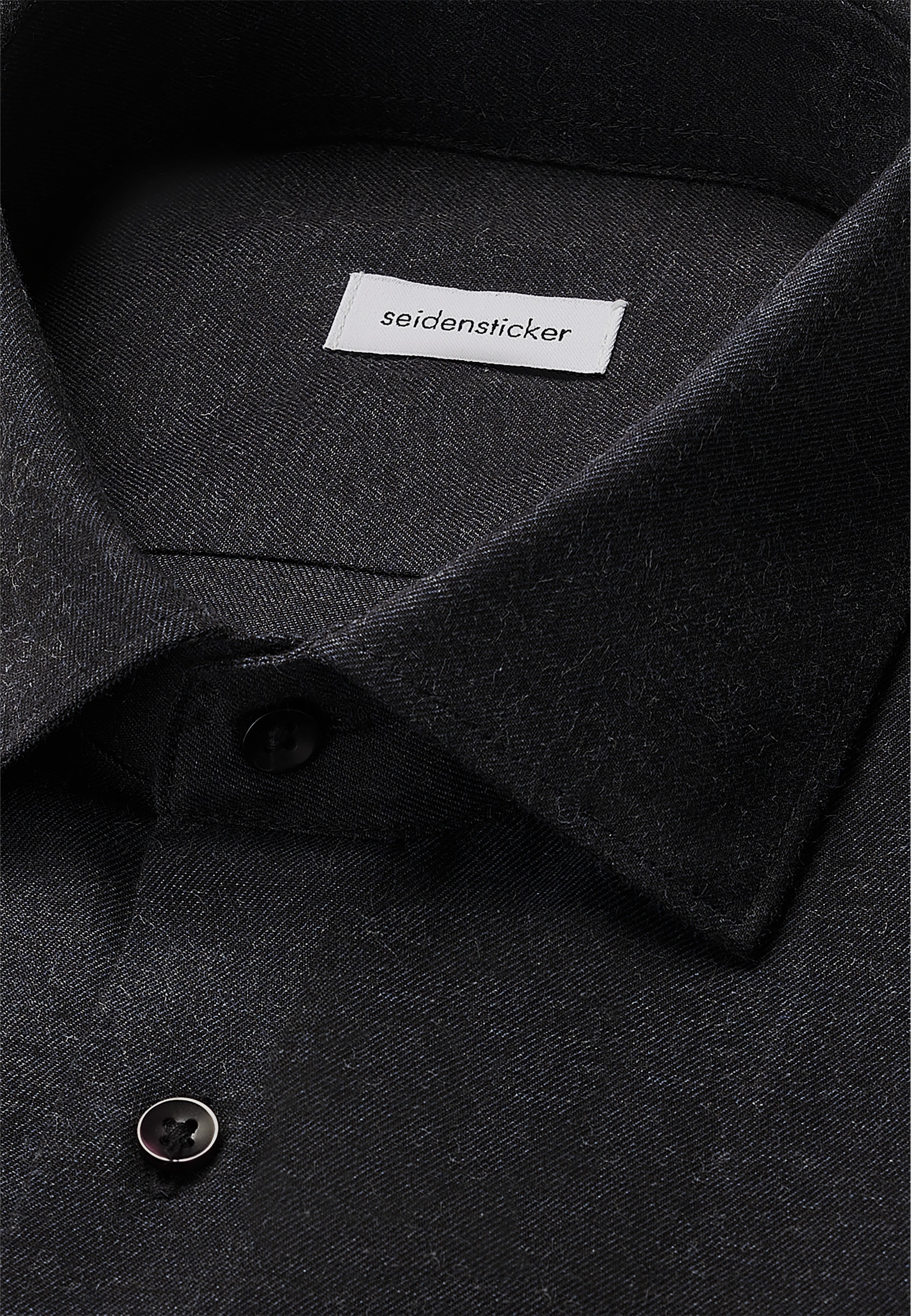 seidensticker Flanellhemd »Schwarze Rose«, Shaped 1/1 Kentkragen Flanell