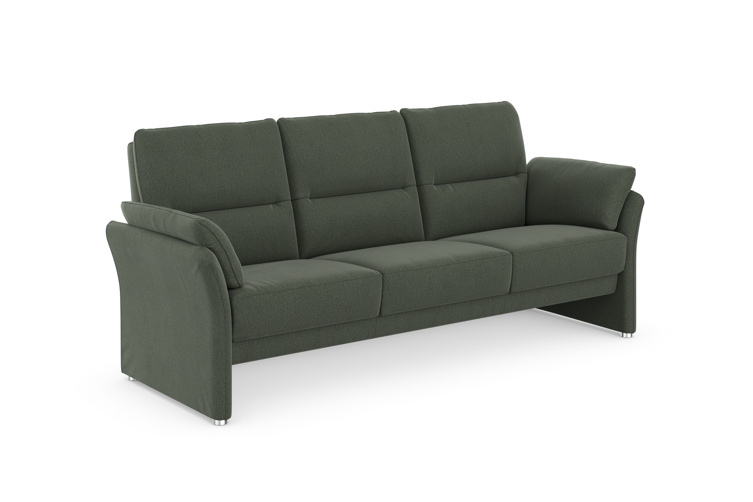 Thumbnail - DOMO collection 3-Sitzer "Pina, schmale Armlehnen, mit Federkern, kompakt & elegant" Hoher Sitzkomfort, Microfaser hochf...