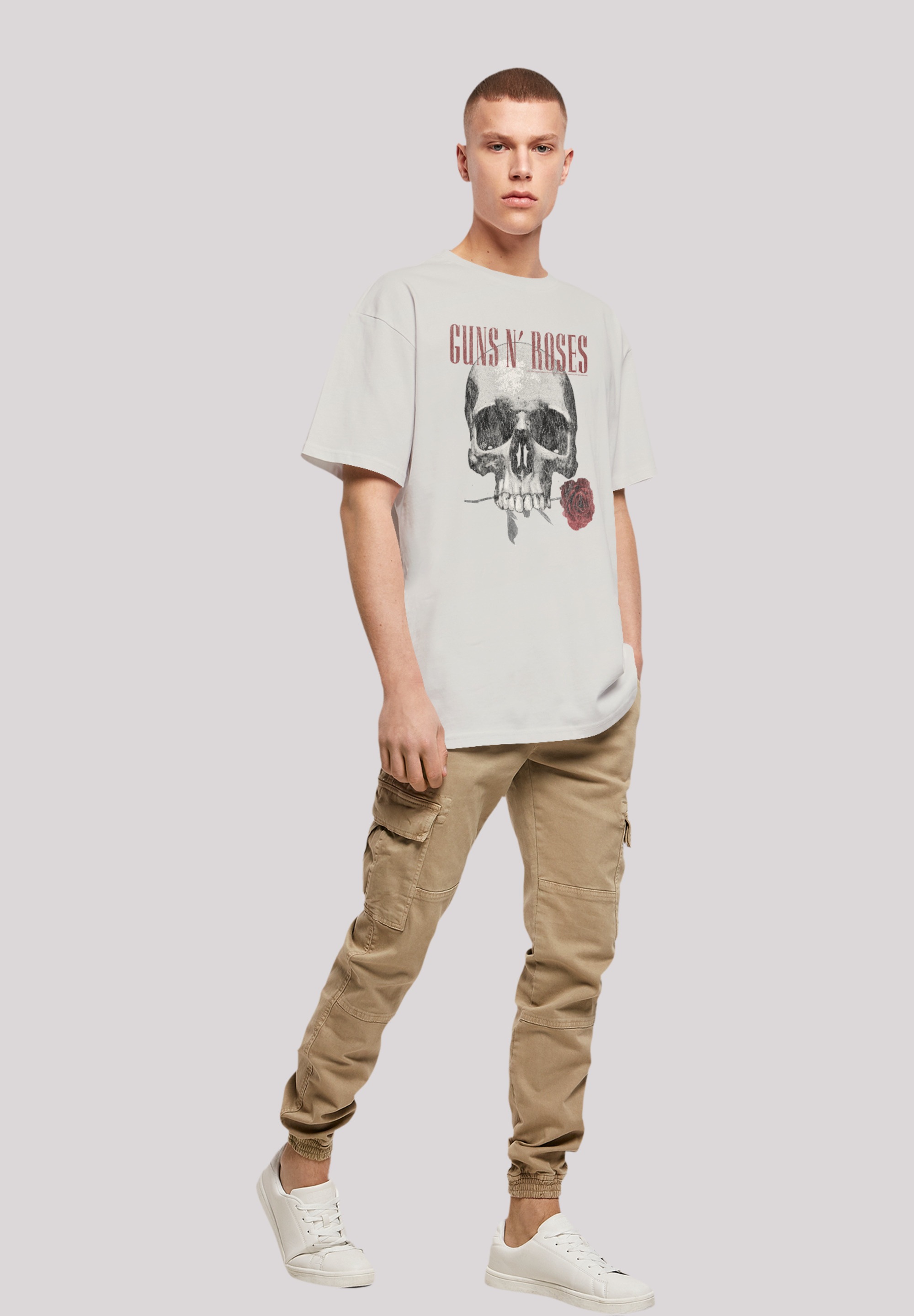 F4NT4STIC T-Shirt »Guns 'n' Roses Flower Skull Rock Musik Band«, Premium Qualität