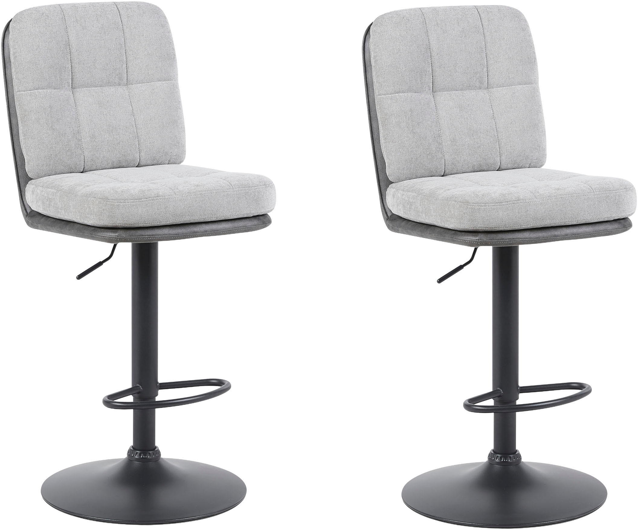 HELA Barhocker "VILA" Set, 2 Stk. tlg. 360 drehbar, höhenverstellbar, Materialkombi