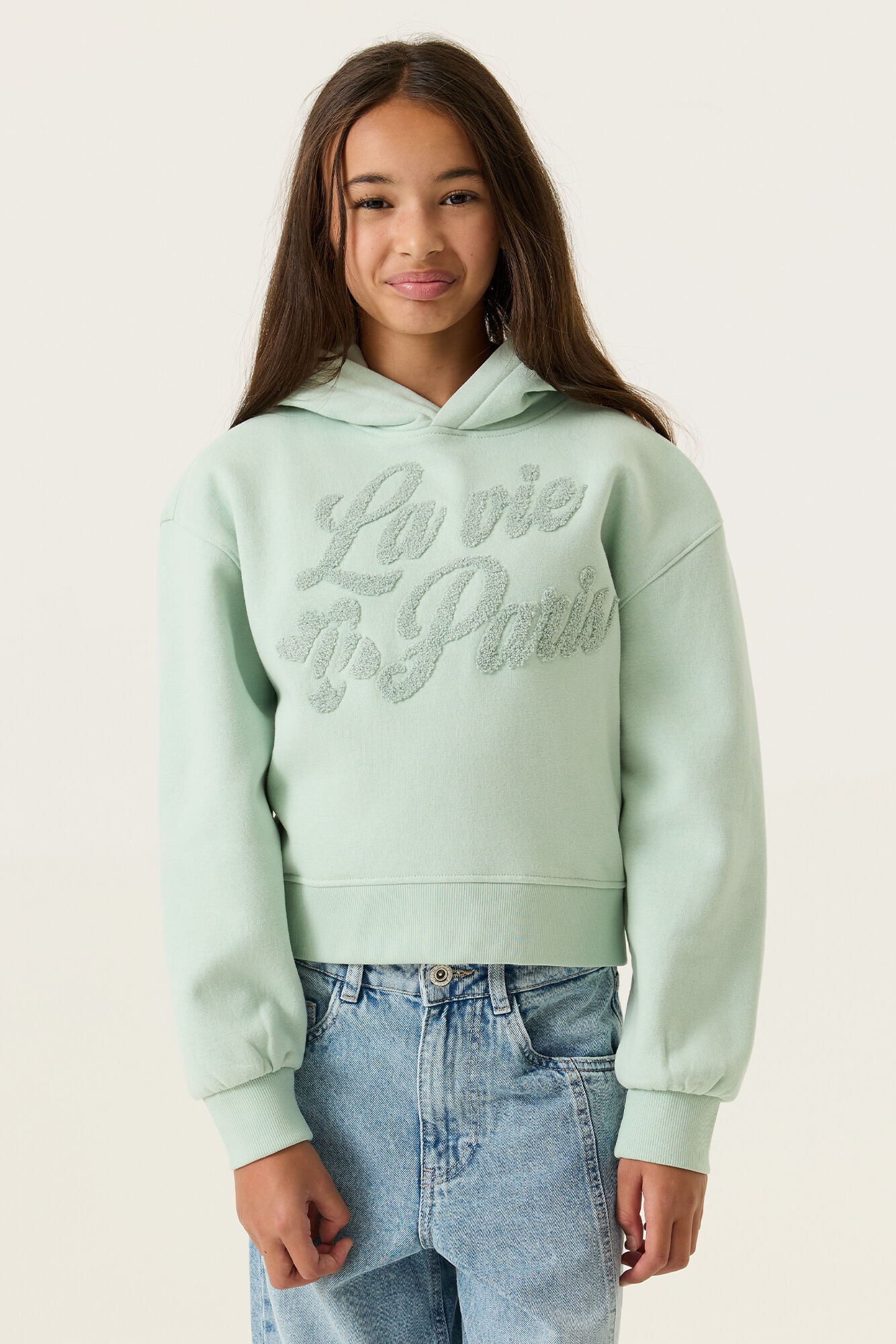 Garcia Sweatshirt, für Mädchen, in Kurzform, mit Kapuze