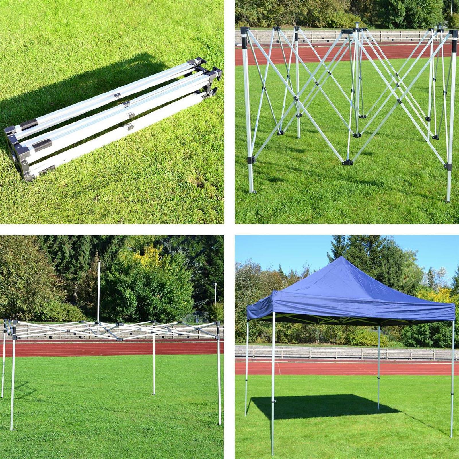 VCM Pavillon »Falt Pavillon 3x3m blau+2 Seitenteile«