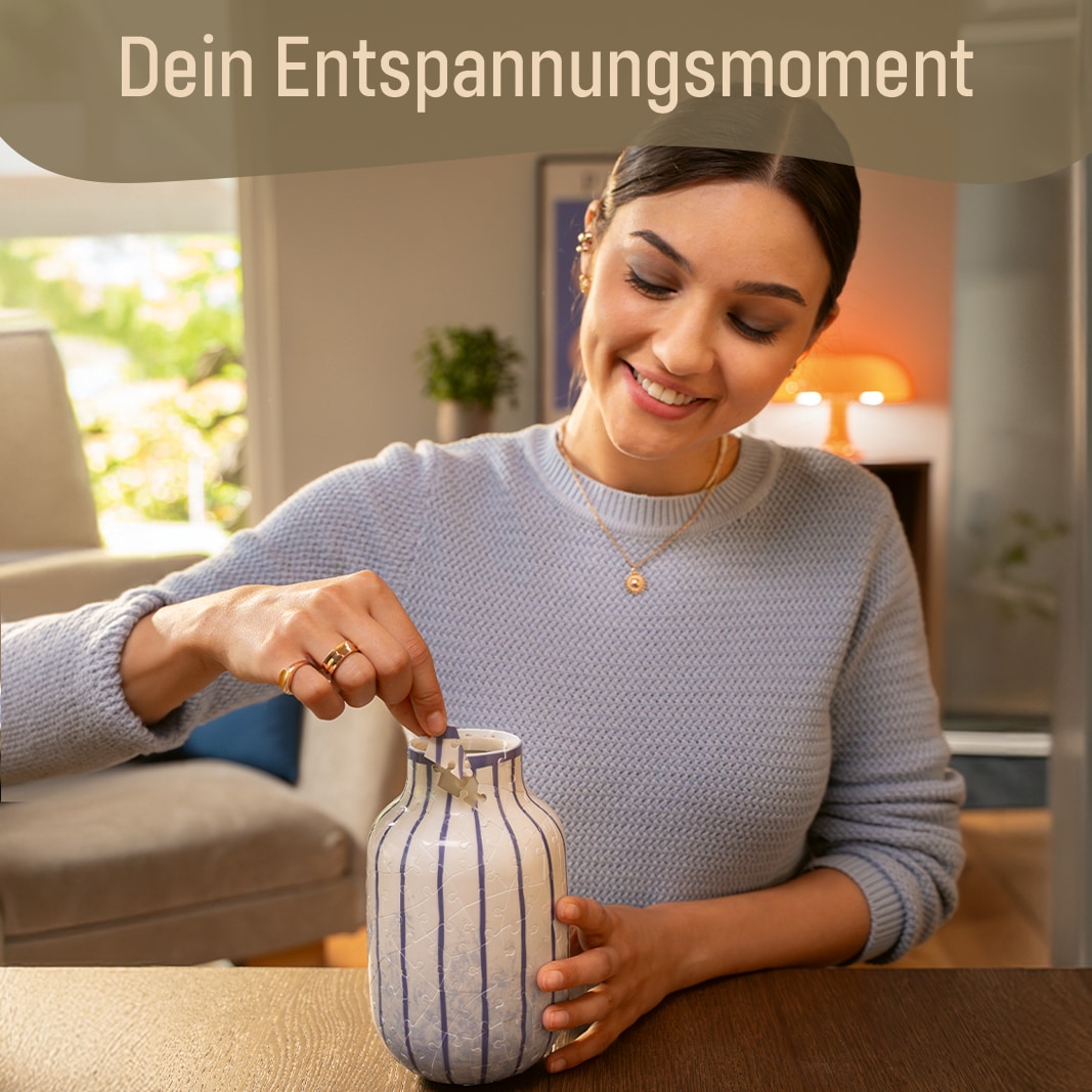 Ravensburger 3D-Puzzle »Vase Stripes Blue« Made in Europe