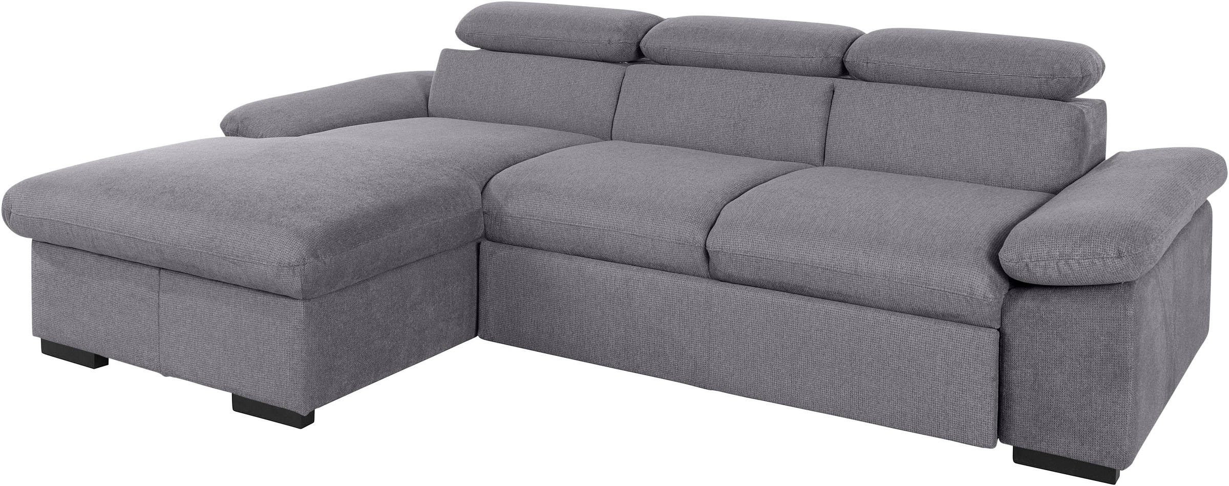 COTTA Ecksofa »Lola L-Form mit Kopfteilfunktion & Hocker«, (Set, mit Hocker), wahlweise mit Bettfunktion, Bettkasten & Armteilverstellung