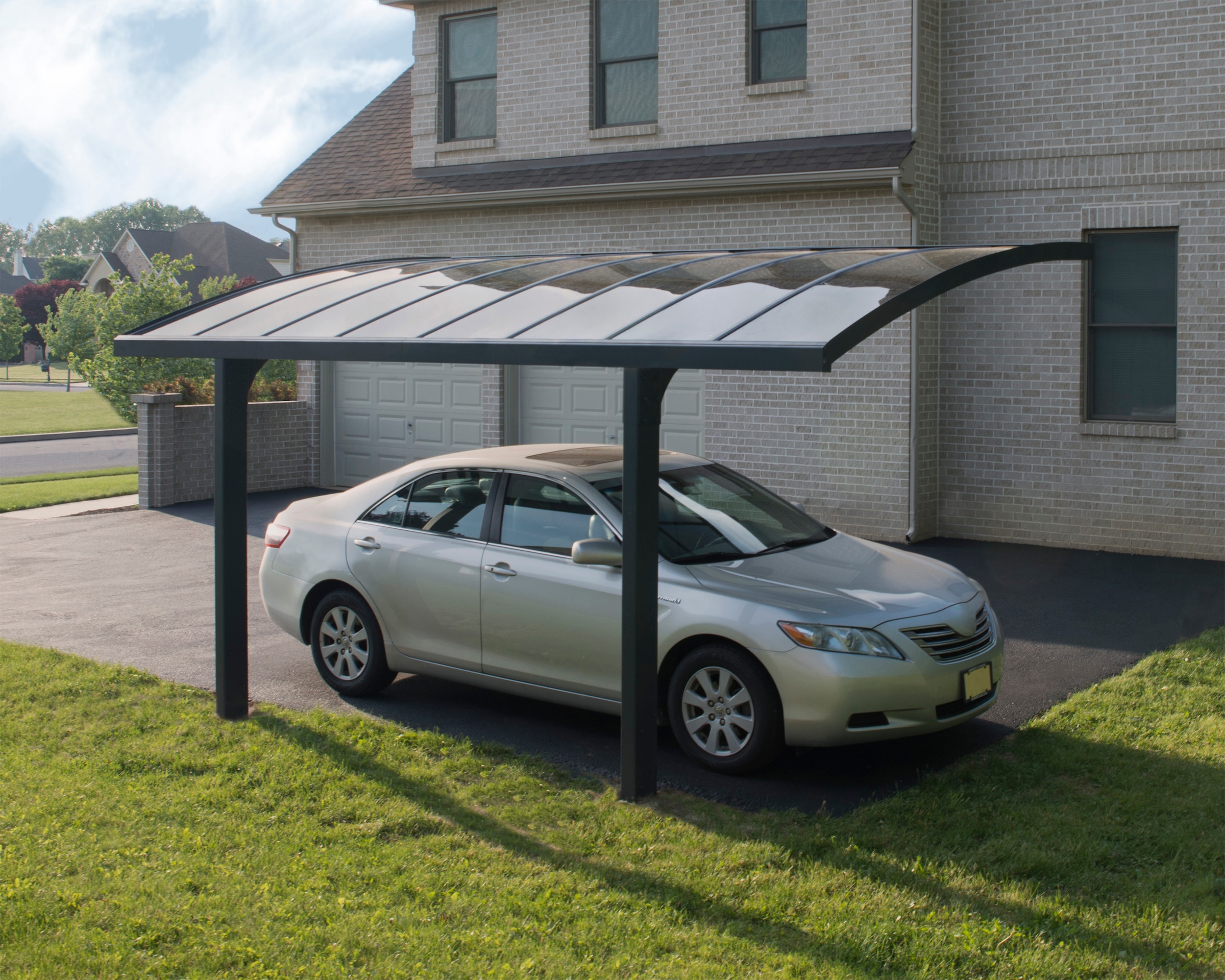 Palram - Canopia Einzelcarport »Arizona«, Aluminium, 280 cm, Anthrazit, wartungsfrei