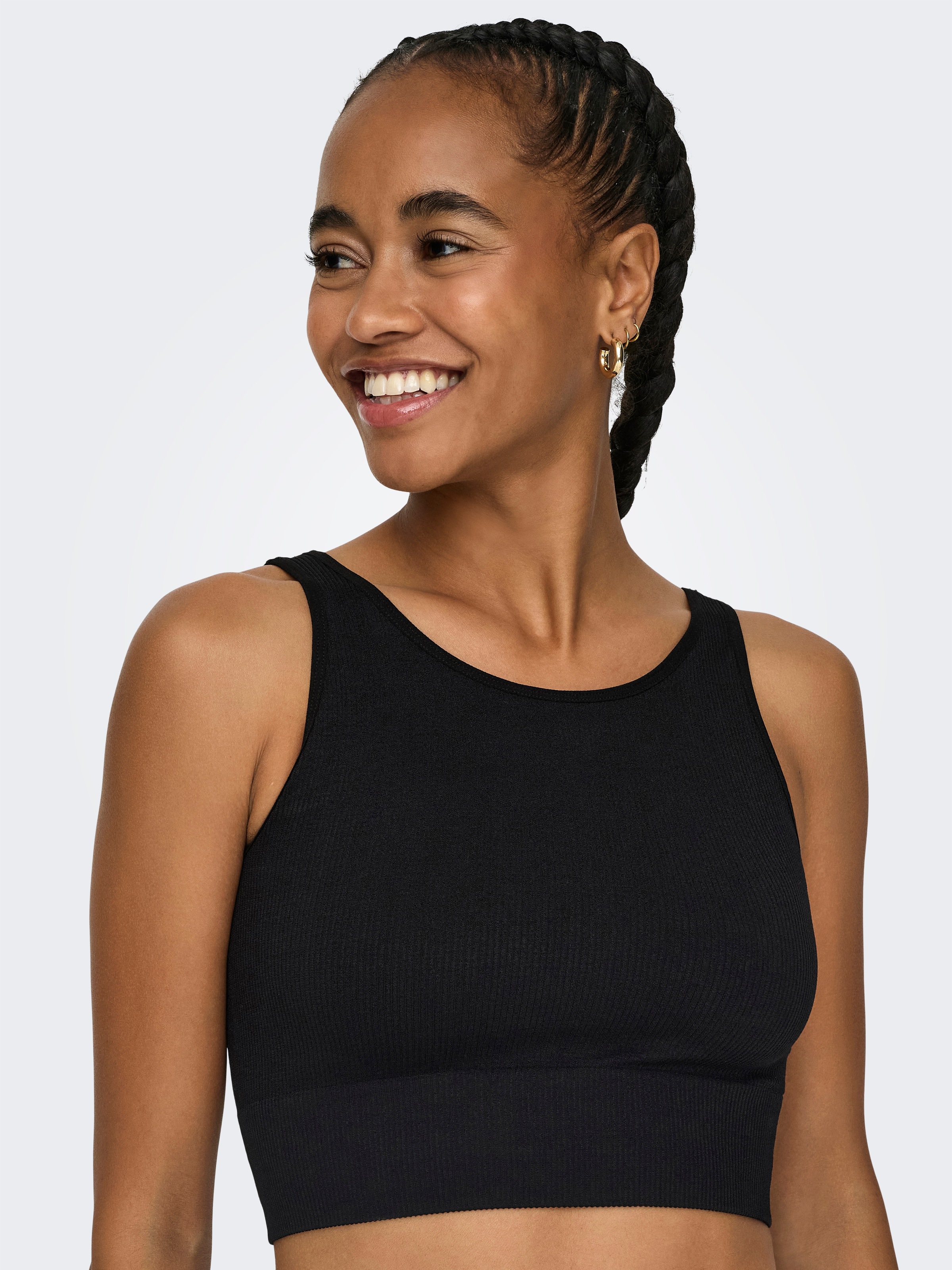 ONLY Play Trainingstop »ONPJAIA LIFE« Cropped Fit, in feiner Rippstruktur