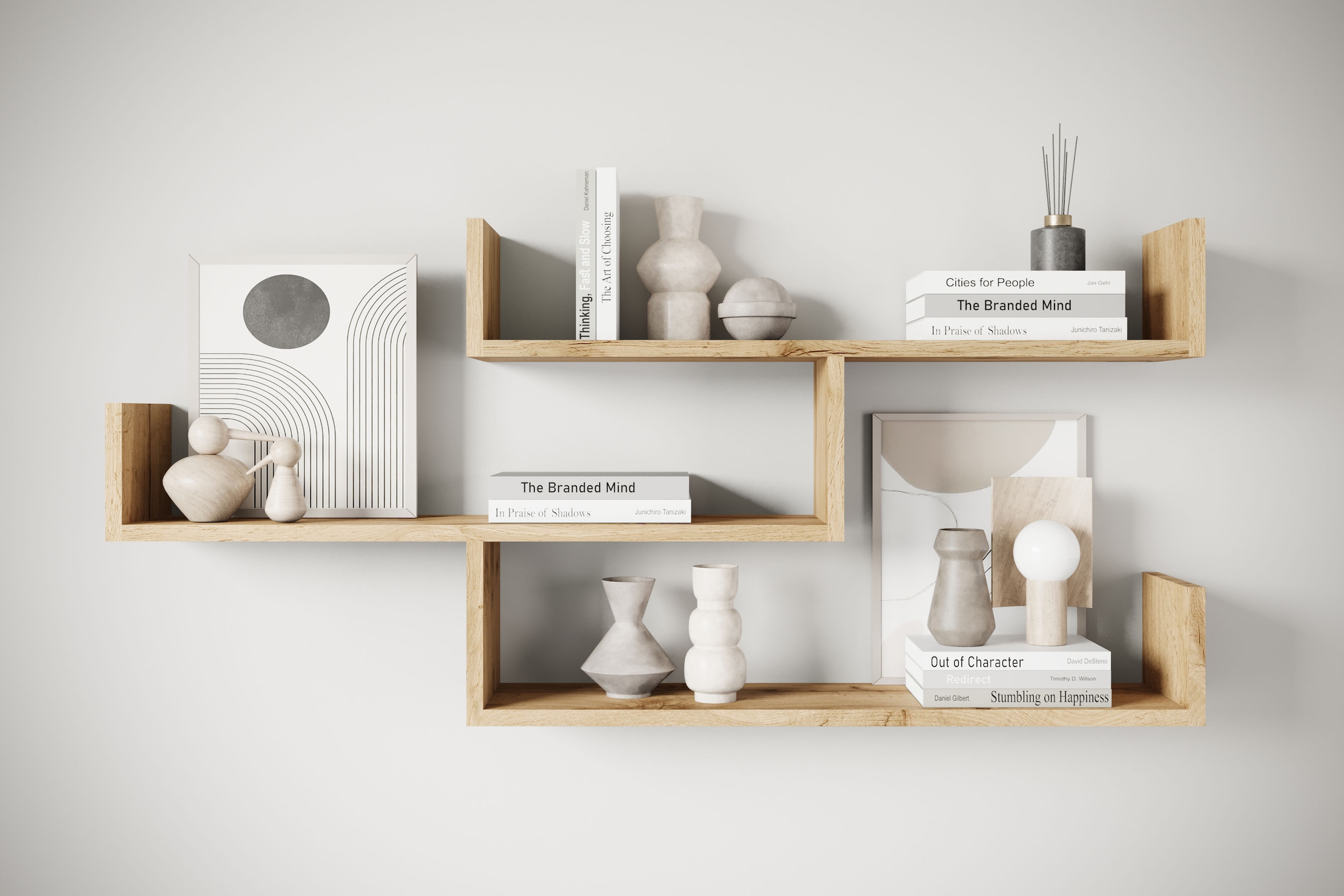 INOSIGN Wandboard "Wandregal Trio 003", (1 St.), Hängeregal mit 5 Fächern, günstig online kaufen
