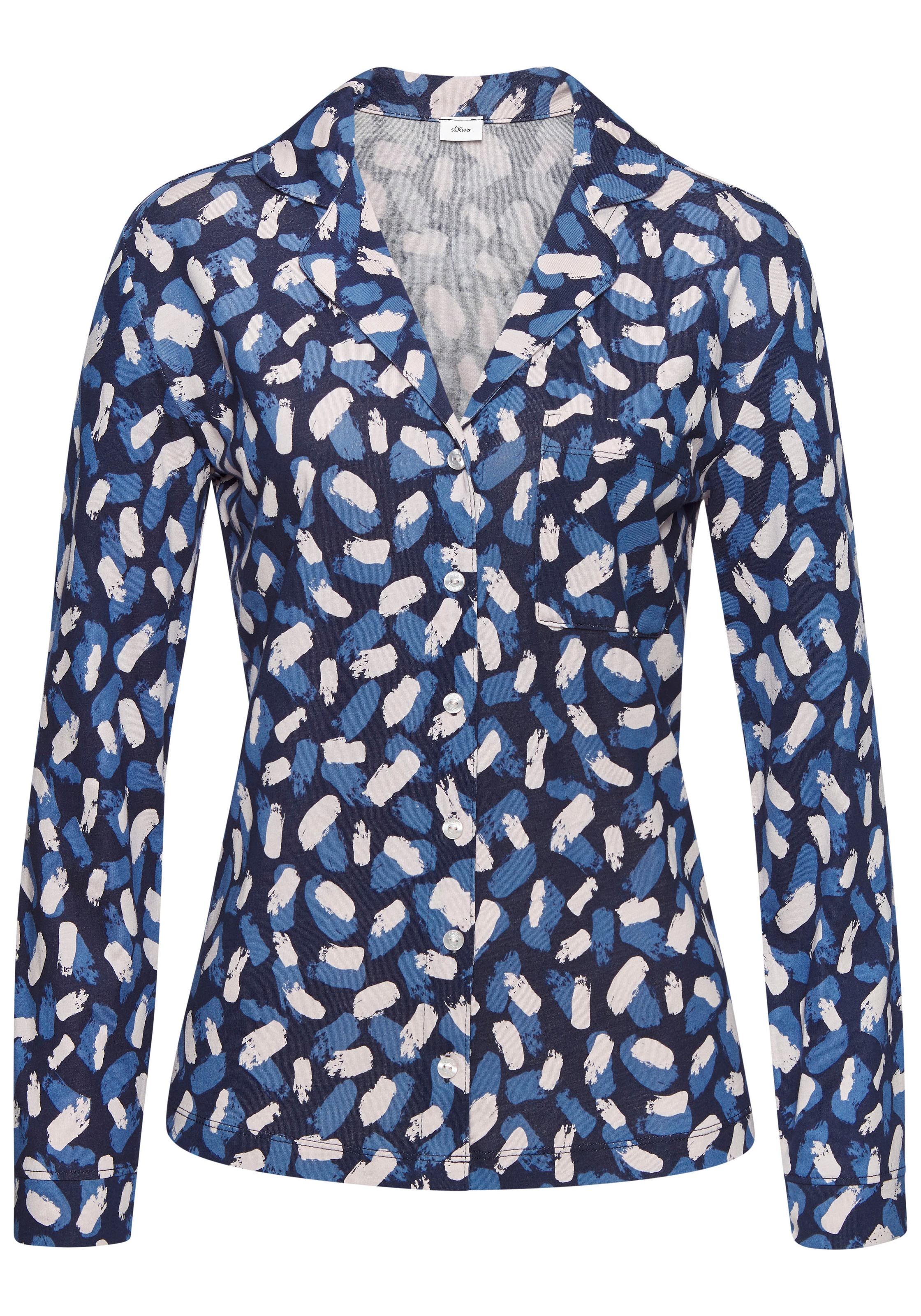 s.Oliver Pyjamaoberteil 1-teilig, mit schönem Alloverdruck günstig online kaufen