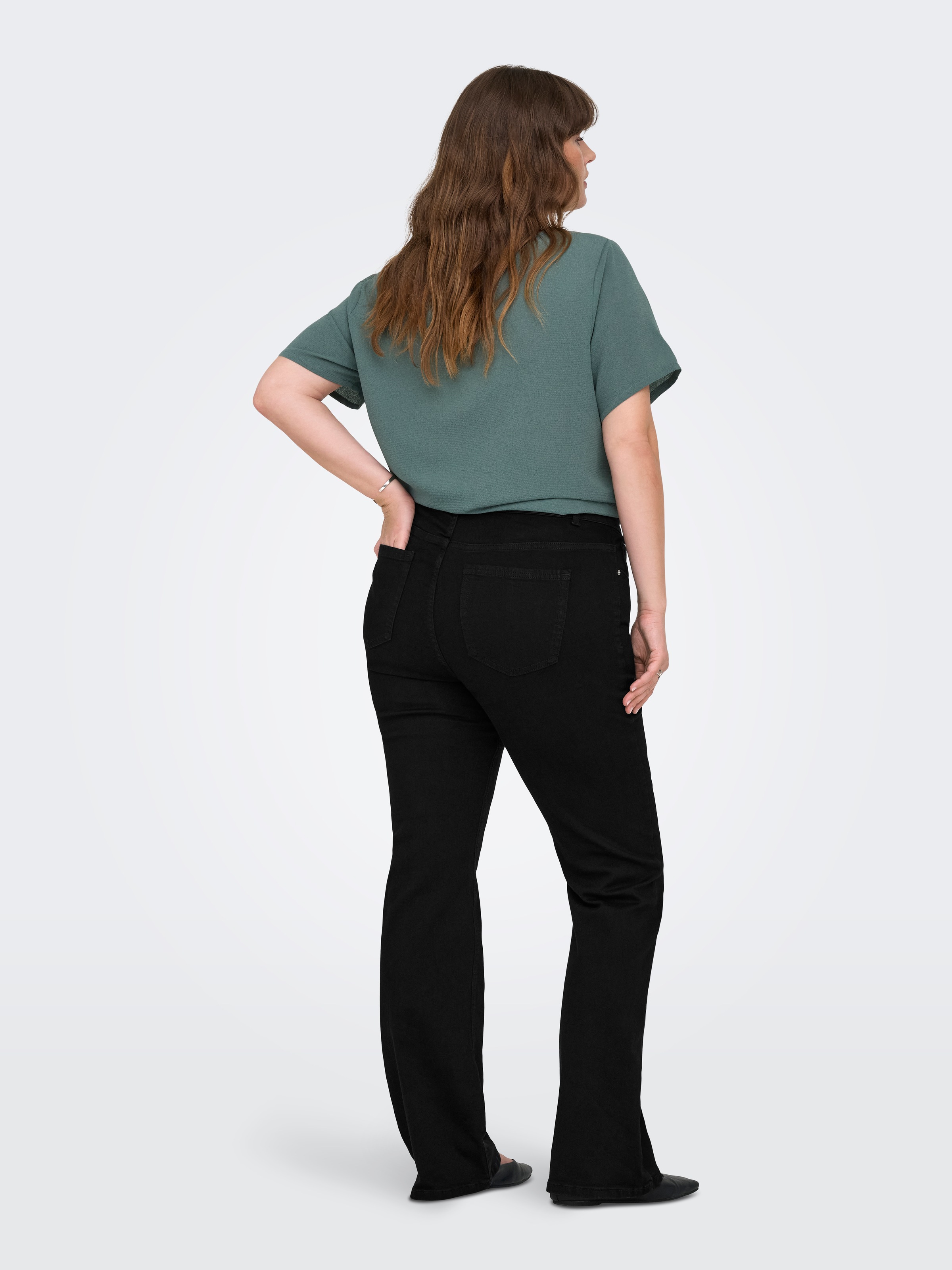 ONLY CARMAKOMA High-waist-Jeans »CARWILLY HW FLARED PIM2343 DNM«