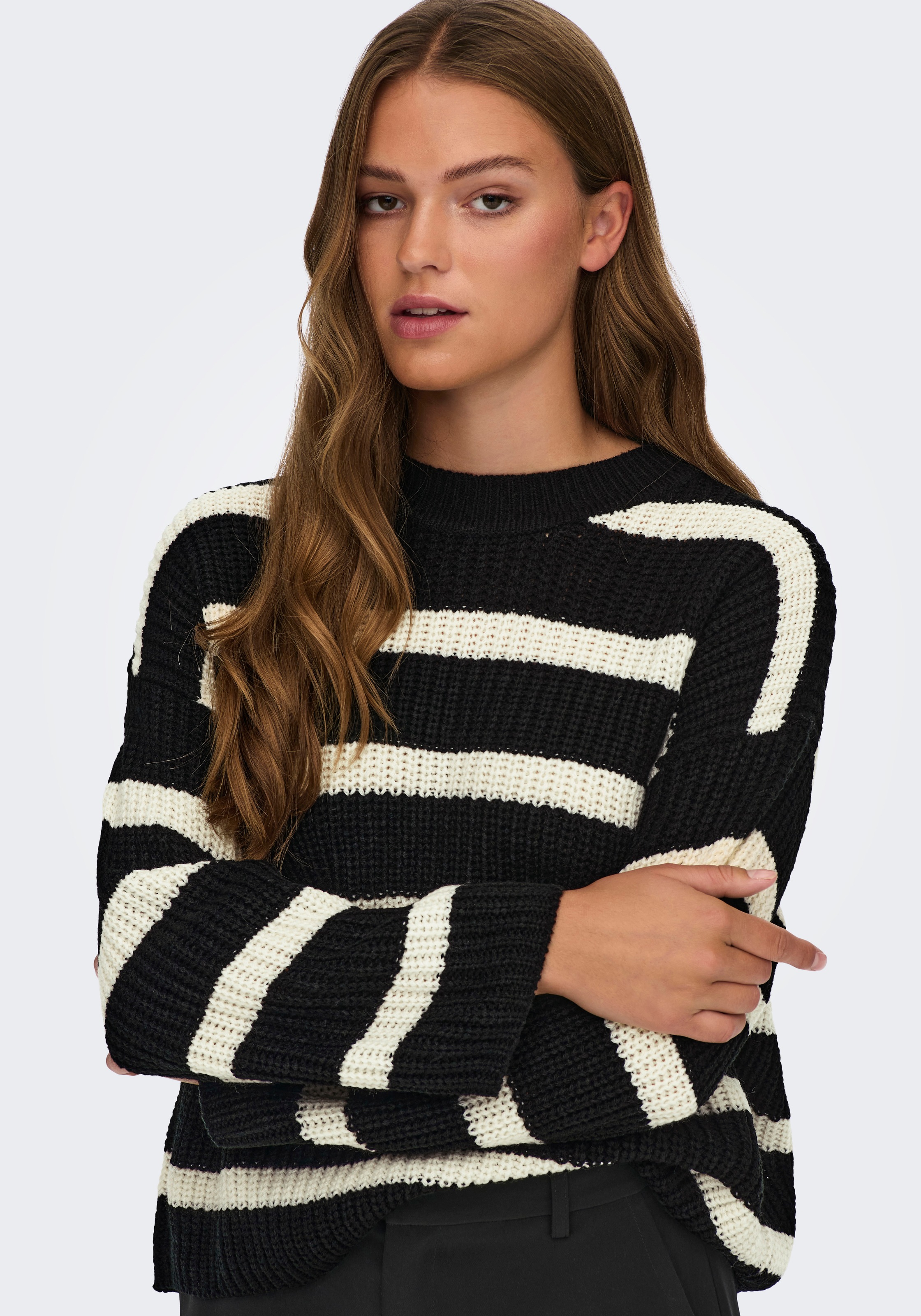 JDY Strickpullover "JDYJUSTY L/S STRIPE PULLOVER KNT NOOS" günstig online kaufen