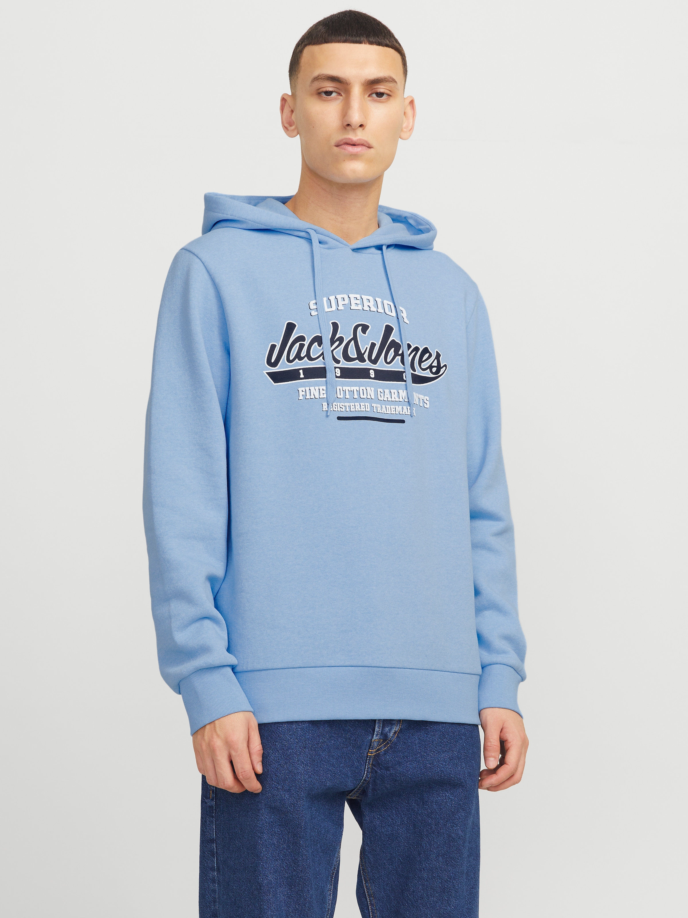 Jack & Jones Kapuzensweatshirt "JJELOGO SWEAT HOOD 2 COL 24/25 NOOS", mit Logo Print