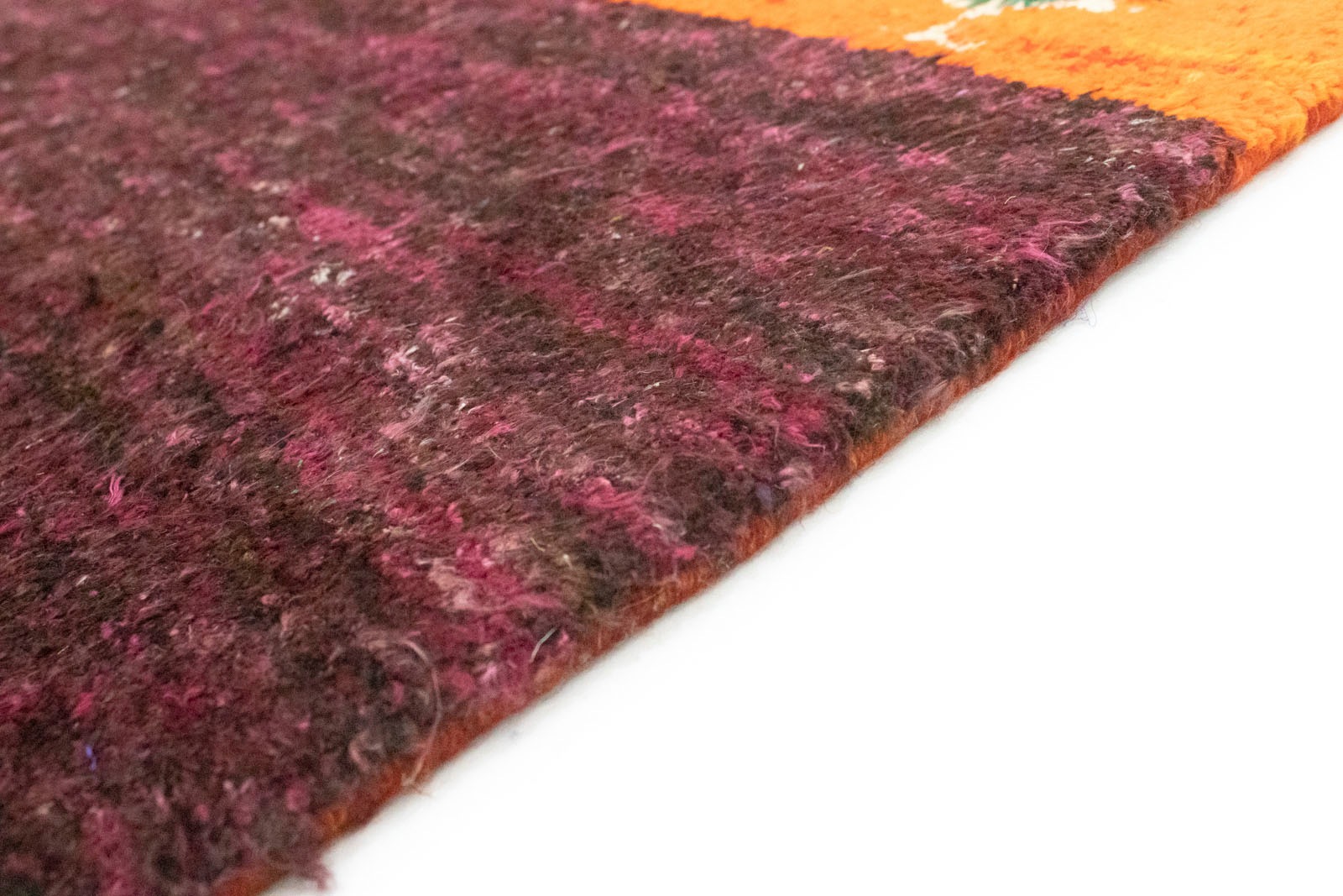 morgenland Teppich »Designer Teppich handgeknüpft orange«, rechteckig, Viskose
