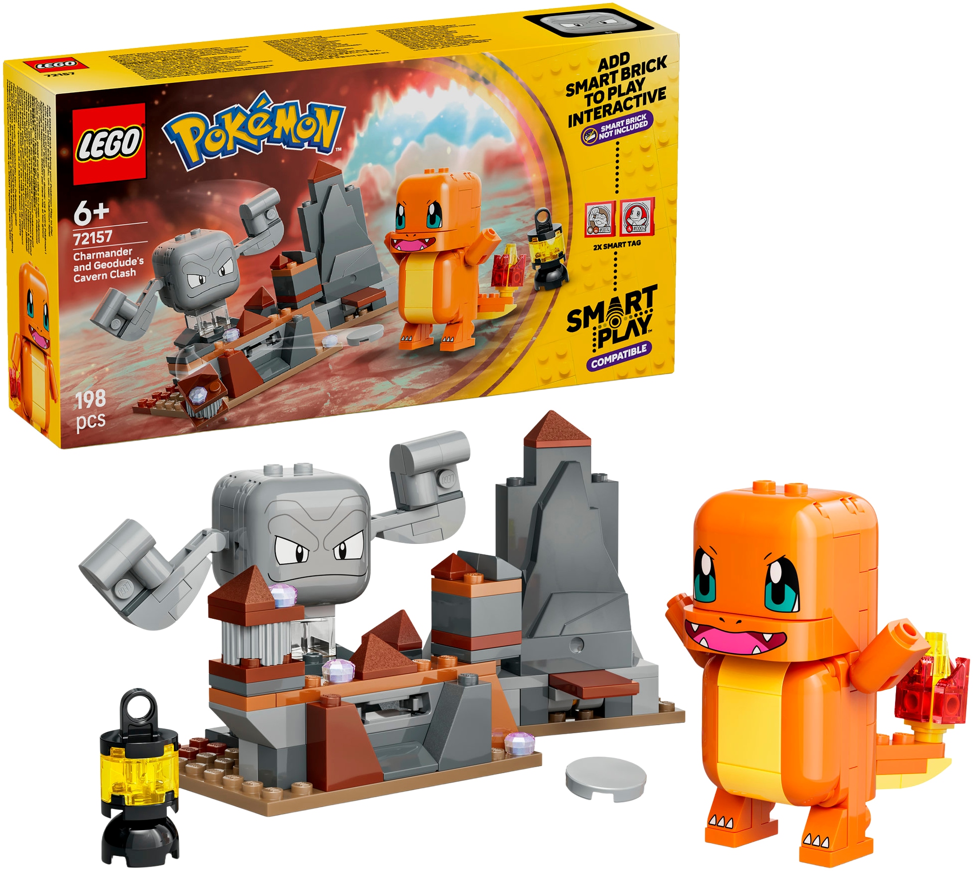 LEGO® Konstruktionsspielsteine »SMART Play:Glumandas und Kleinsteins Höhlenduell (72157), LEGO Pokémon« Mit SMART Brick kombatibel (nicht enthalten)
