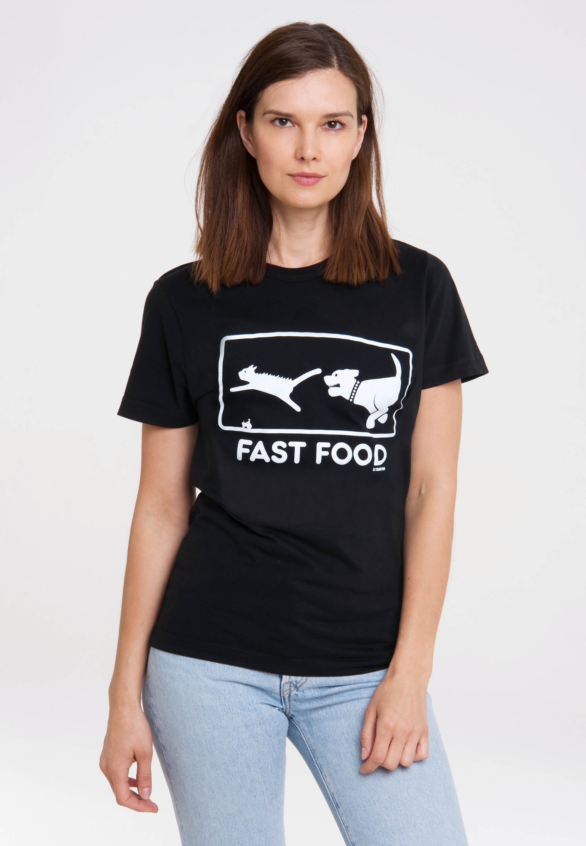 LOGOSHIRT T-Shirt Food«, | mit online lustigem »Fast BAUR Print bestellen