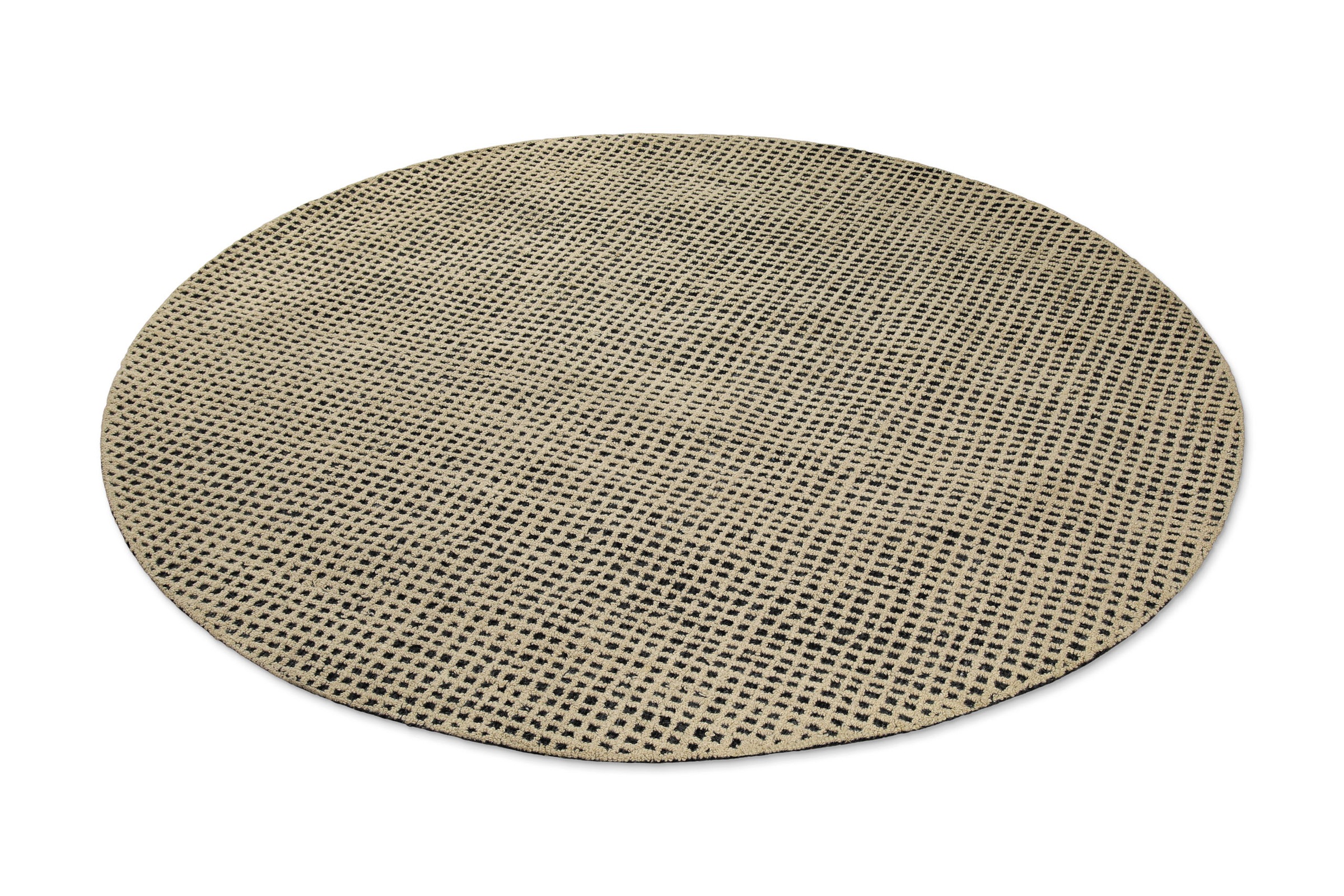 Wecon home Teppich »Hamptons TWENTYNINE«, rund, 10 mm Höhe, Kurzflor, Wohnzimmer, Schlafzimmer, elegant, robust, Karo-Muster