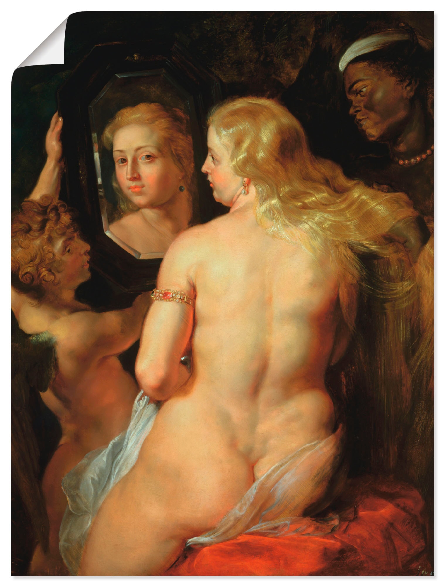 Artland Kunstdruck »Toilette der Venus«, Frau, (1 St.), als Leinwandbild, Wandaufkleber oder Poster in versch. Größen