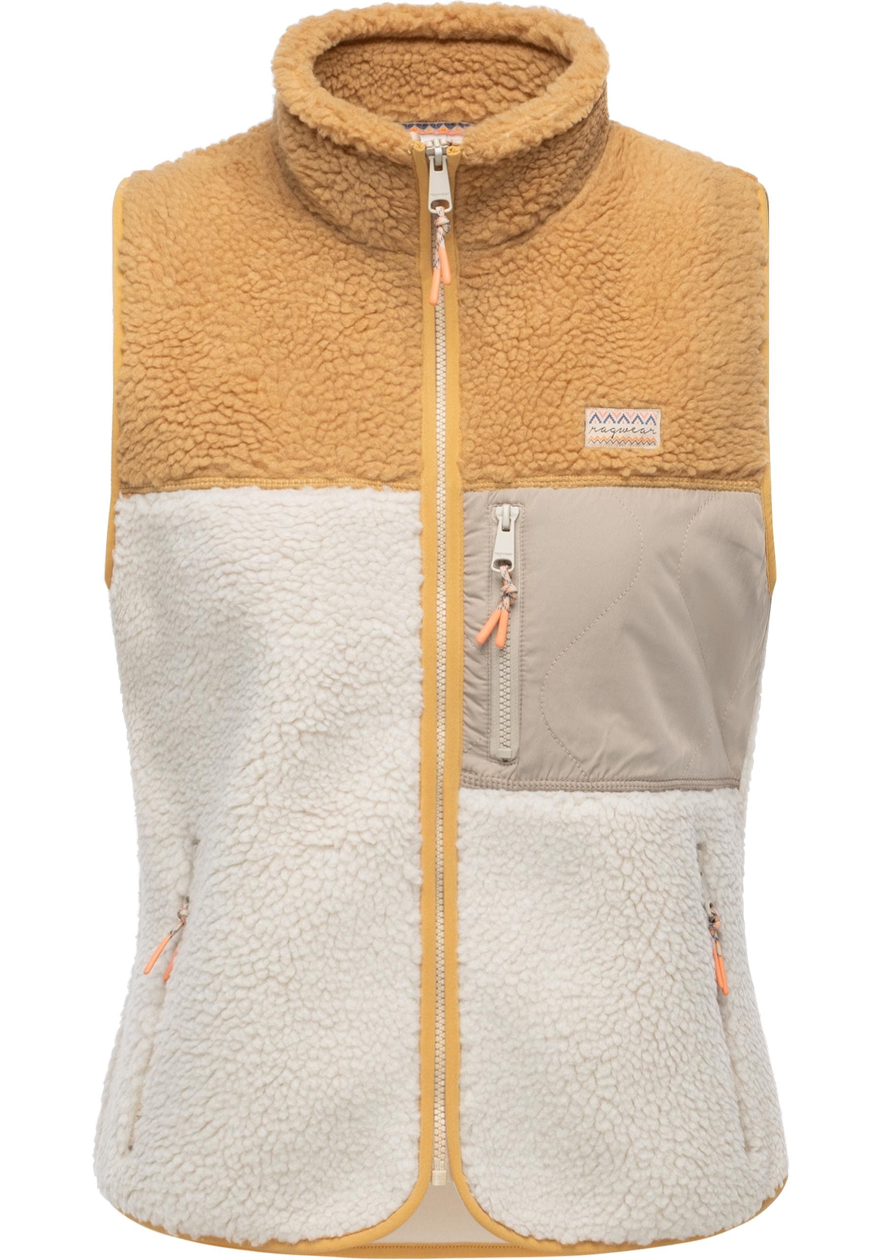 Ragwear Plüschweste "Junni Bonded", warme Damen Weste aus Materialmix mit T günstig online kaufen