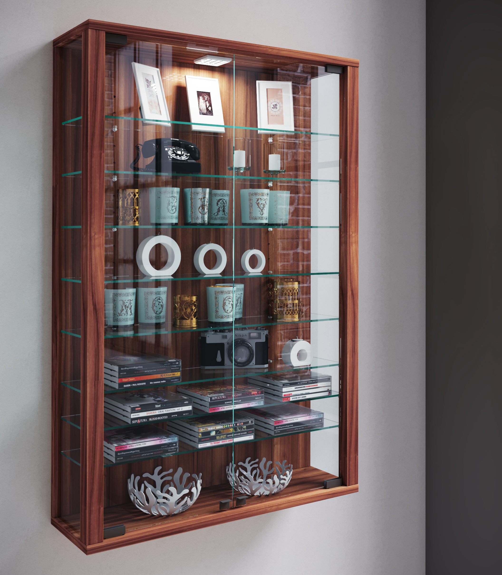 VCM Wandregal »Wandvitrine Hängevitrine Glasvitrine Vitrosa Mini«