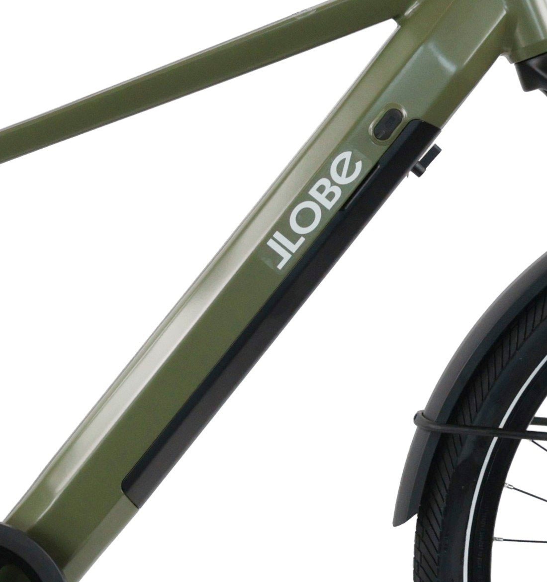 LLobe »CityVenture E-Bike 27,5" Vermont RM, grün« 2 Gang Nabenschaltung Heckmotor 250 W