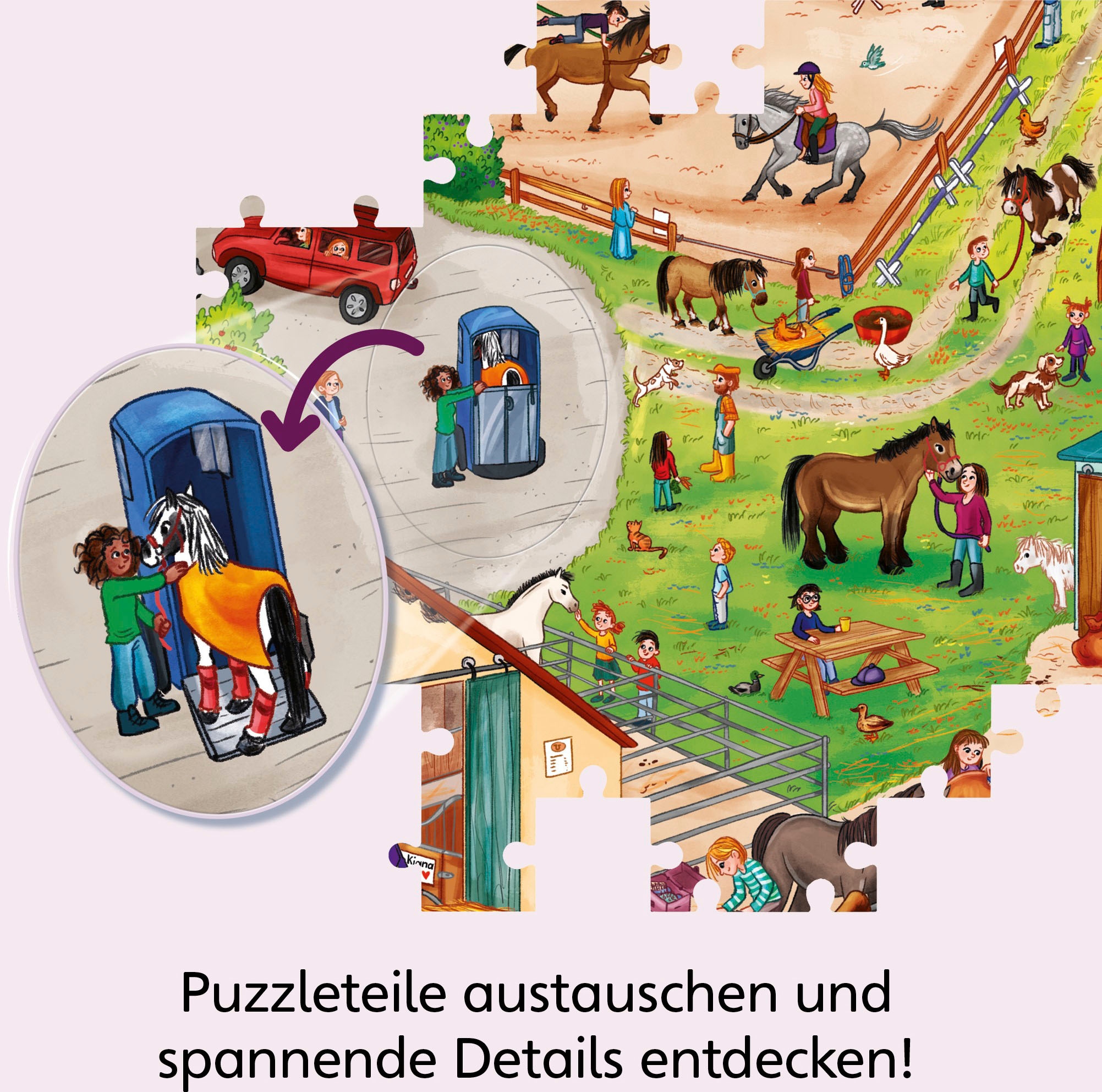 Kosmos Puzzle »WAS IST WAS Junior, Entdecke Pferde & Ponys«, Made in Germany
