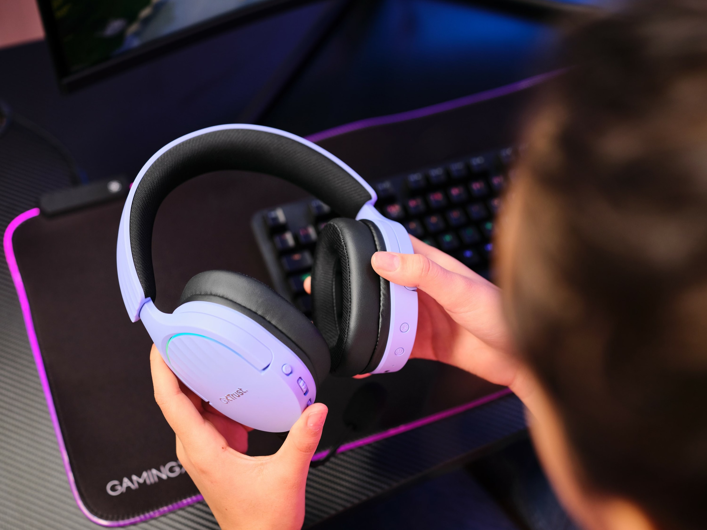 Trust Gaming-Headset »GXT491 Fayzo«, A2DP Bluetooth, Mikrofon abnehmbar-Noise-Cancelling