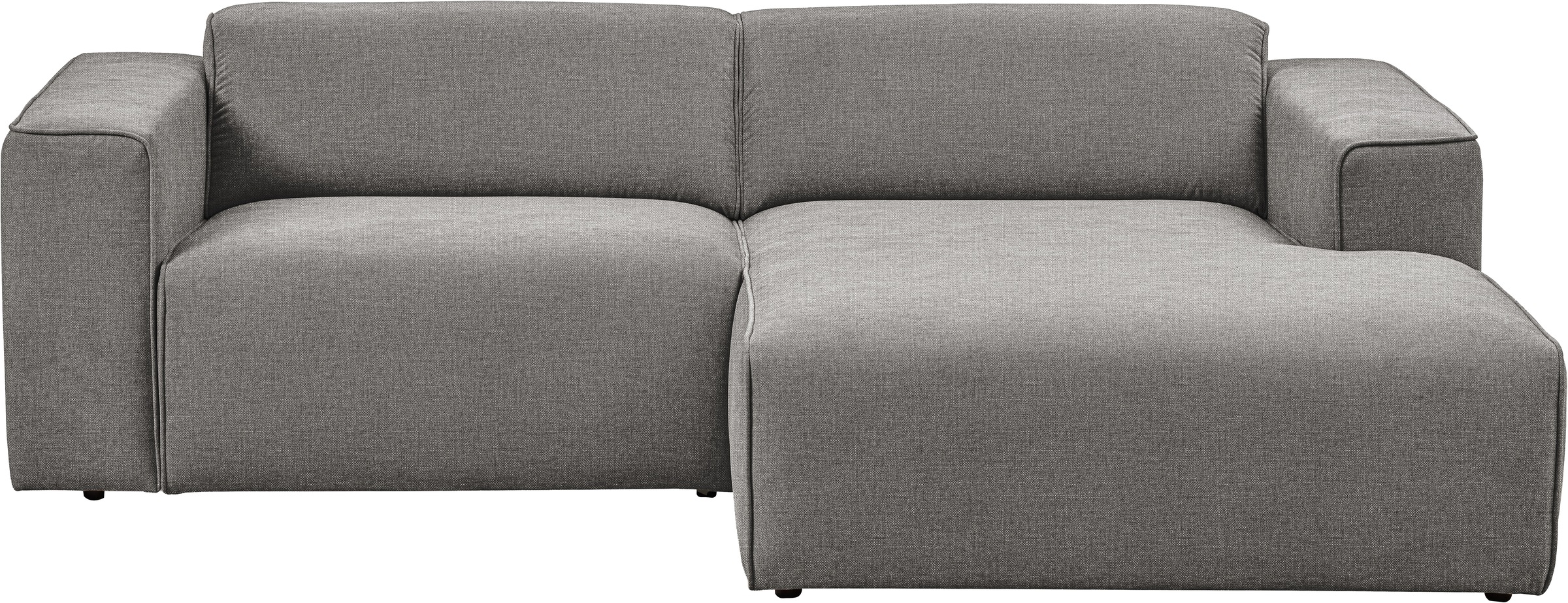 andas Ecksofa »Noord«, mit Kedernaht, Breite 234 cm, Cord, Struktur, Webstoff