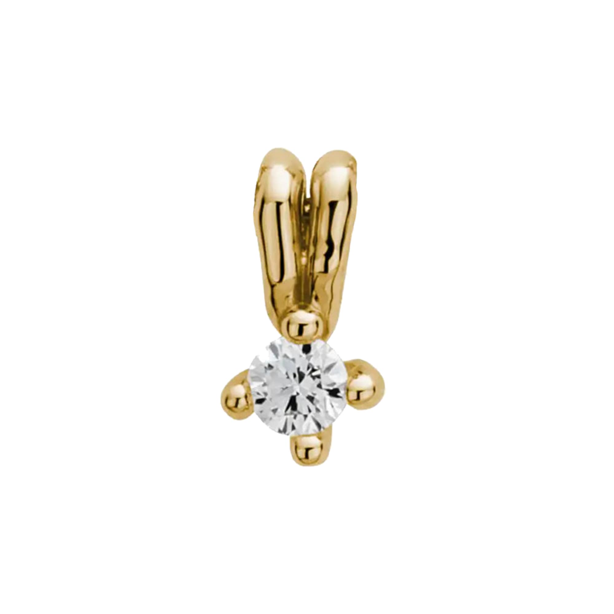 LYOMI Kette mit Anhänger »585/- Gelbgold 1 synth. Diam. 0,10 ct.«