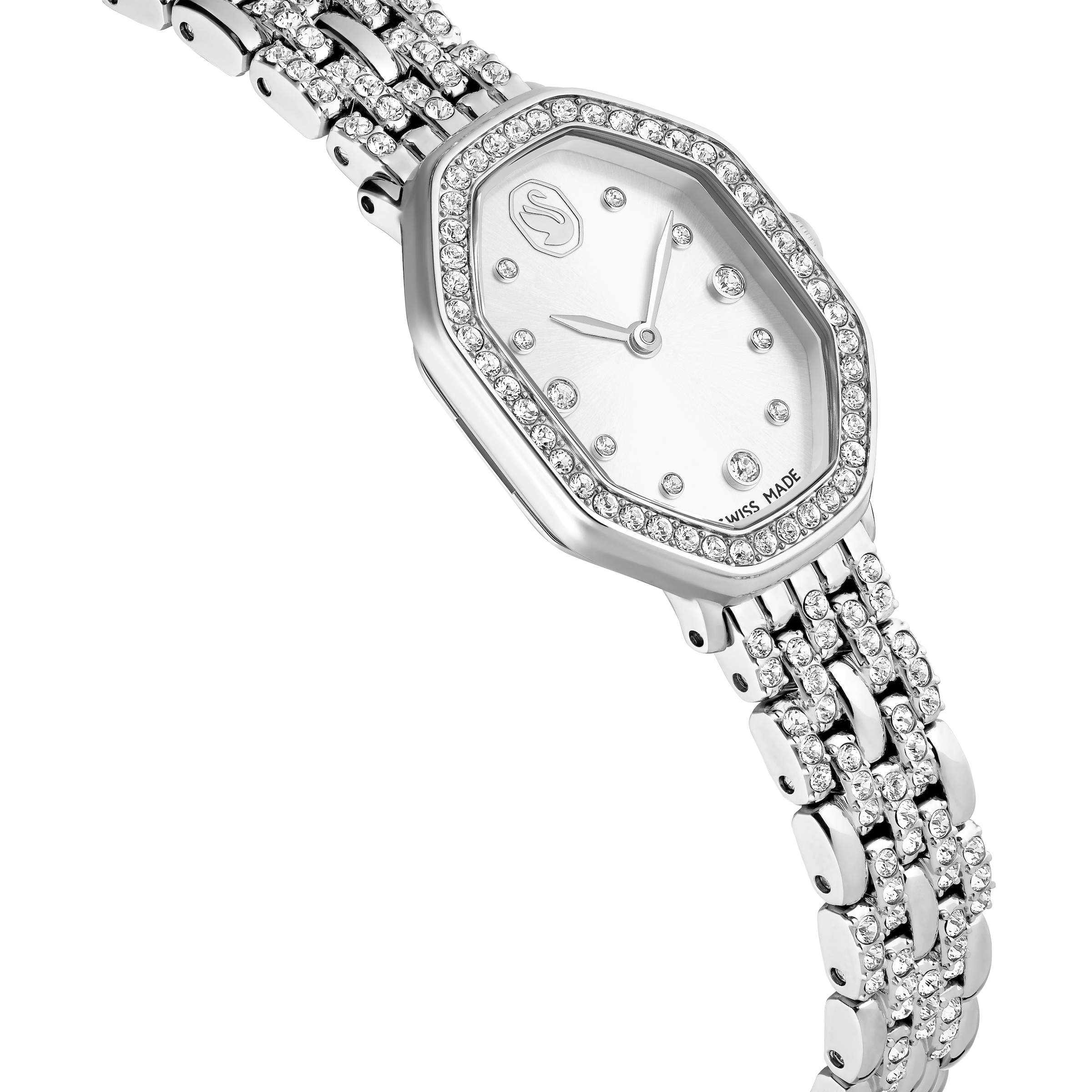Swarovski Quarzuhr »DEXTERA OCTAGON«, Armbanduhr, Damenuhr, Swiss Made, Edelstahlarmband, analog