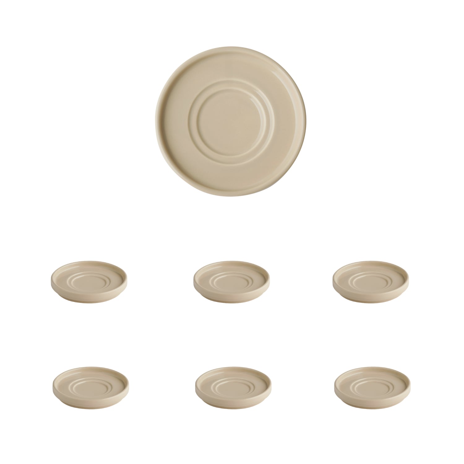 APS Schale "THE GRID" 6 aus Porzellan Porzellan, Ø 12,5 cm, Farbe sand, passend zu Espressotasse